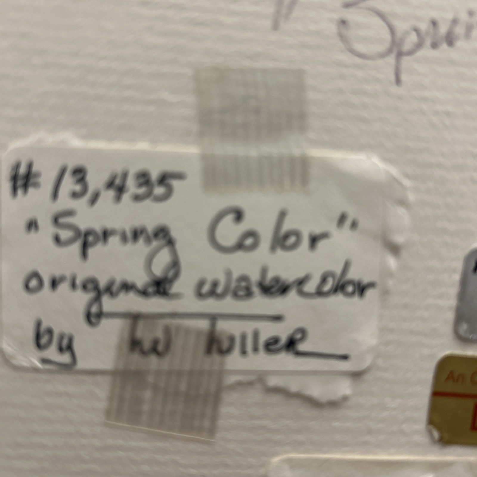 Original Signed Watercolor By Lu Fuller “Spring Color” 4×6 In 11×13 Frame