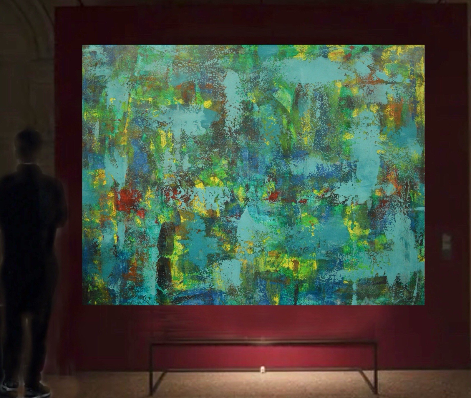 Mark Little Original Giant Canvas Painting 84”X62” (7 Foot) Abstract Modern XL