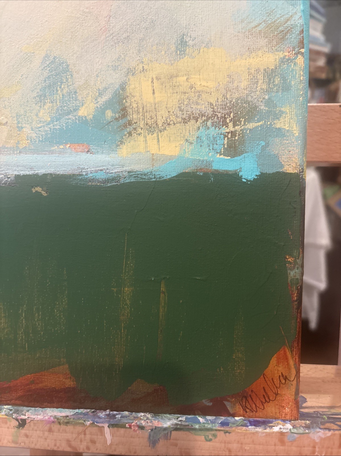 Landscape Impression 11×14 Abstract ORIGINAL Canvas Unframed Wall Art Home Decor