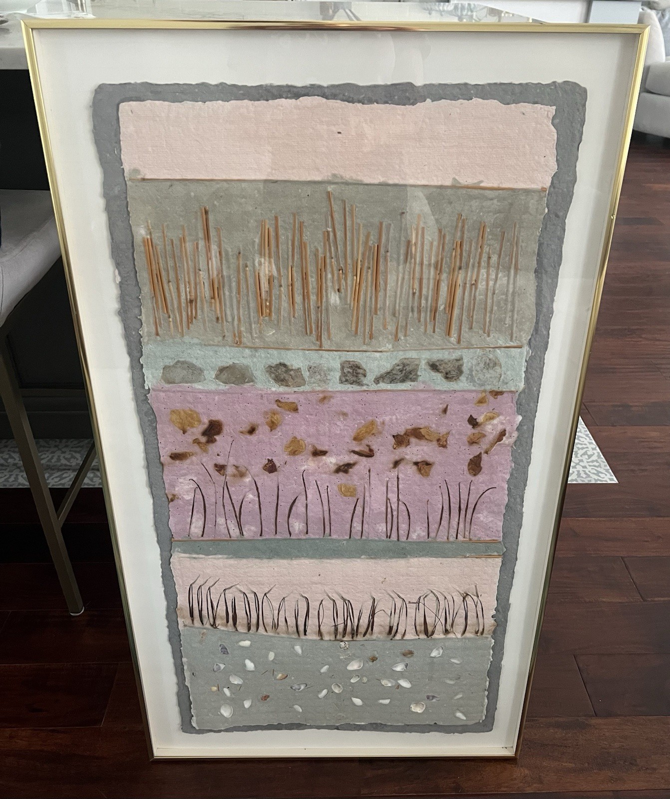 Large Custom Original Beach Artwork Paper Quilt