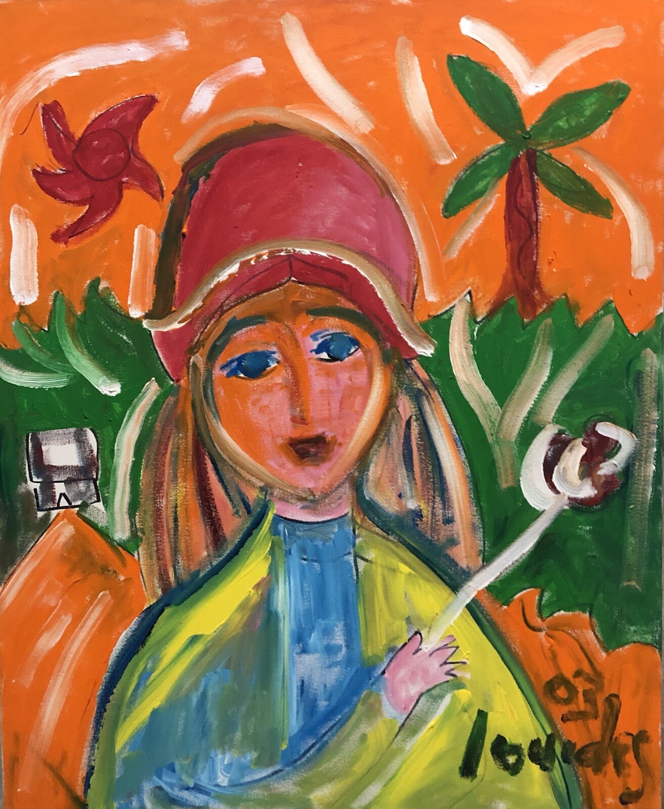 Lourdes Gomez Franca Latin Art Cuban Artist Painting Cuba Girl Female