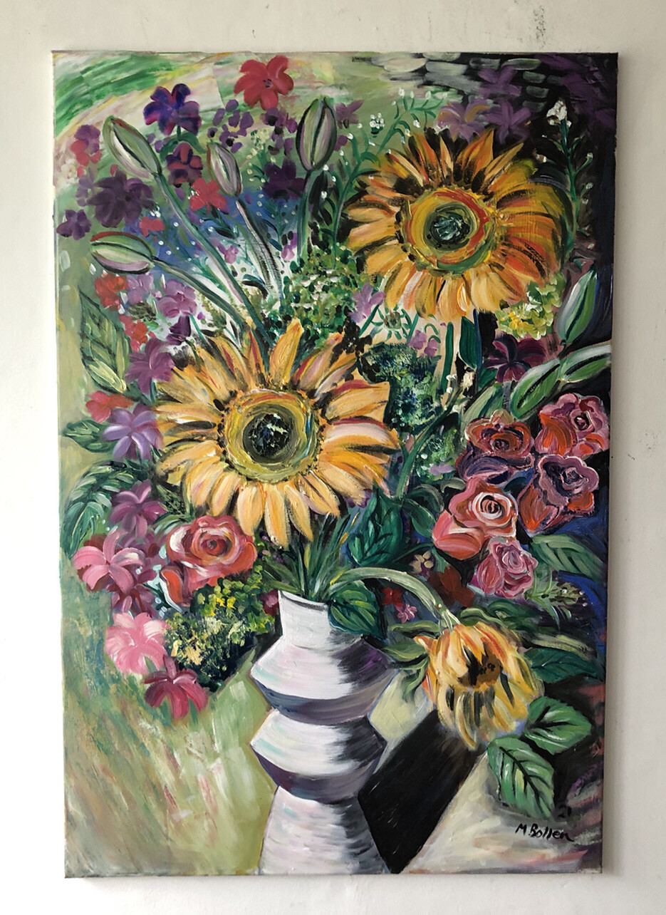 Melissa Bollen Original Floral Modern Contemporary Impressionist Painting