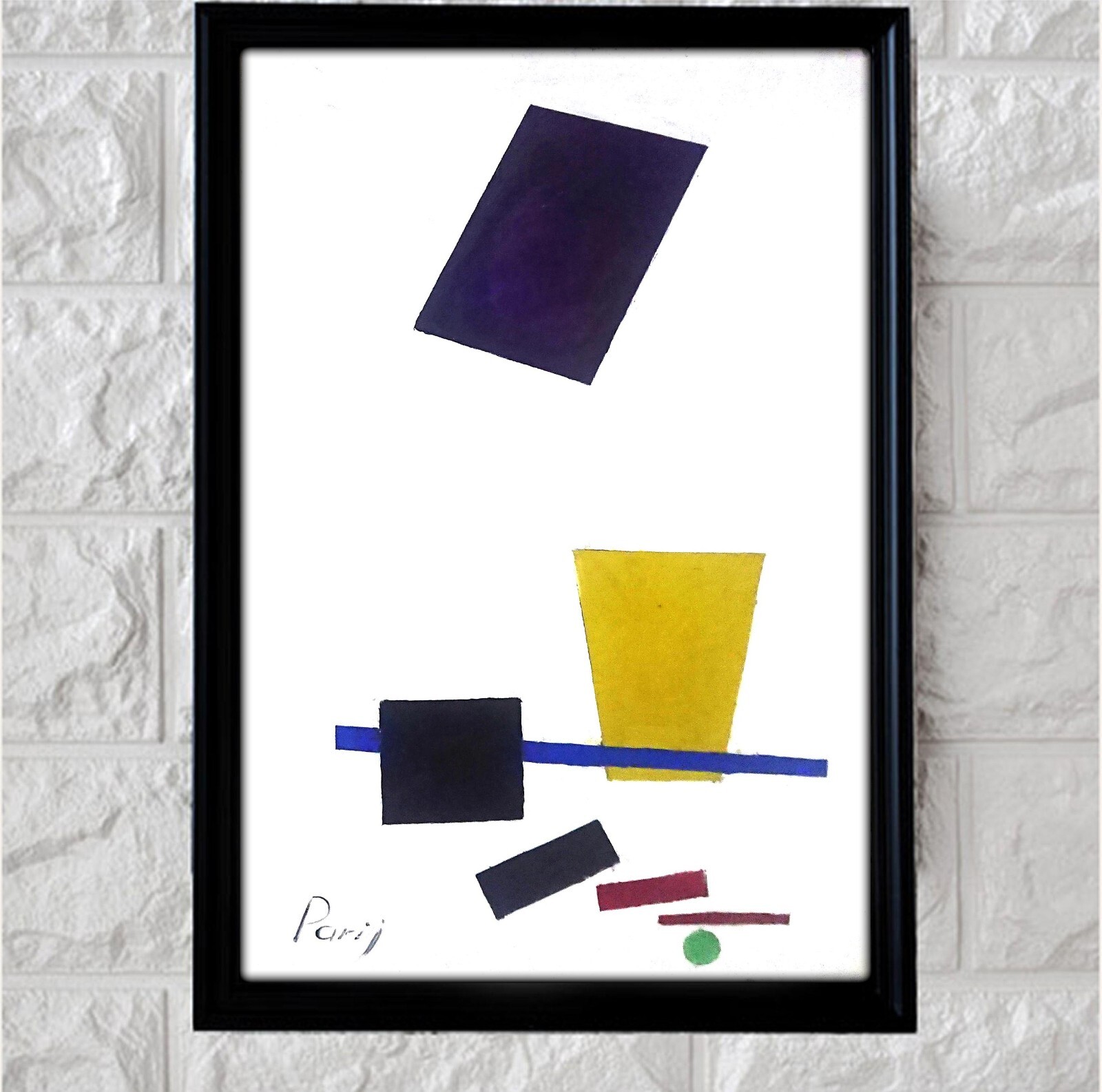 geometric multicolor figures Stylish Modern Art Oil painting suprematism