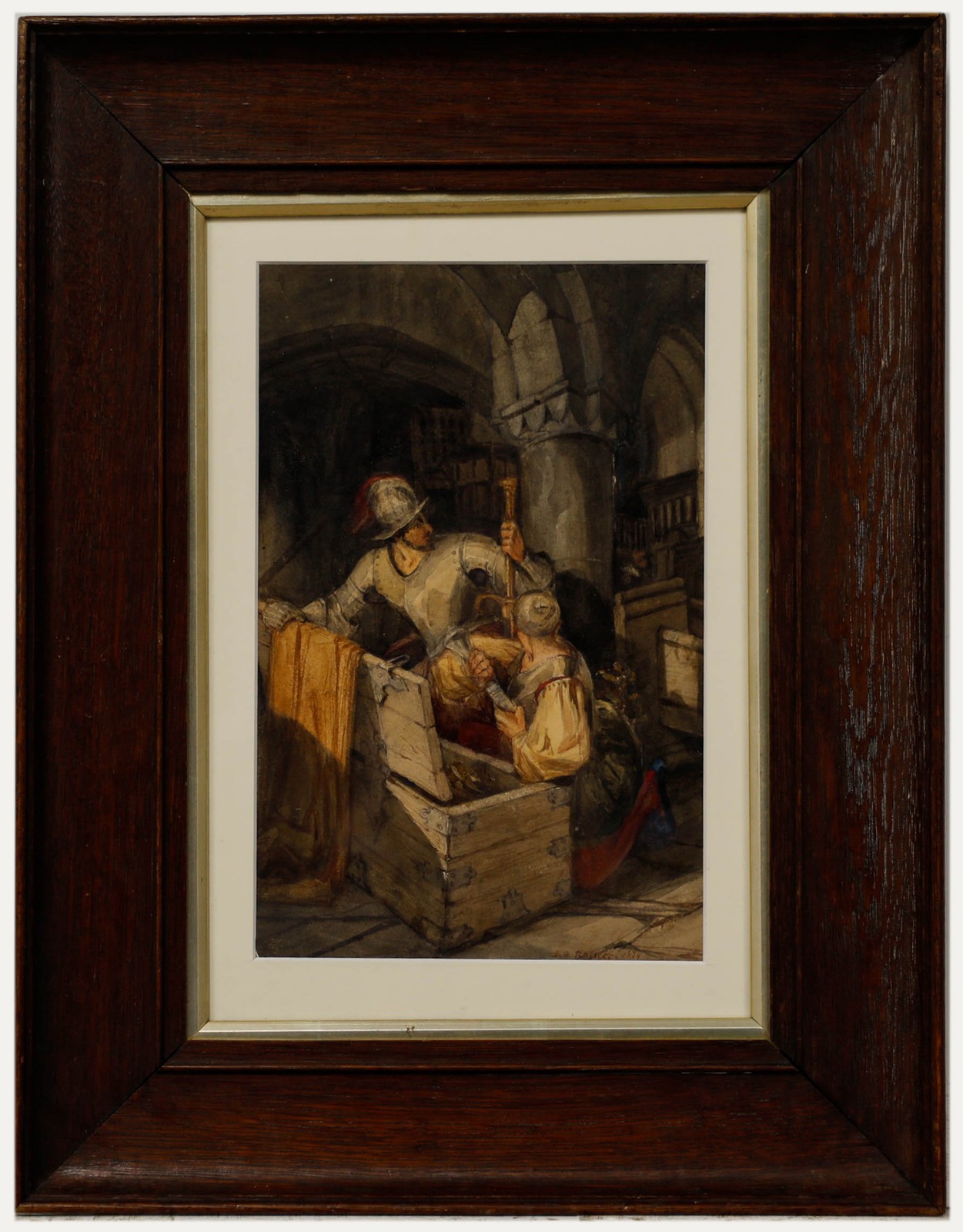 Follower of Rosetti – 1874 Watercolour, The Loot