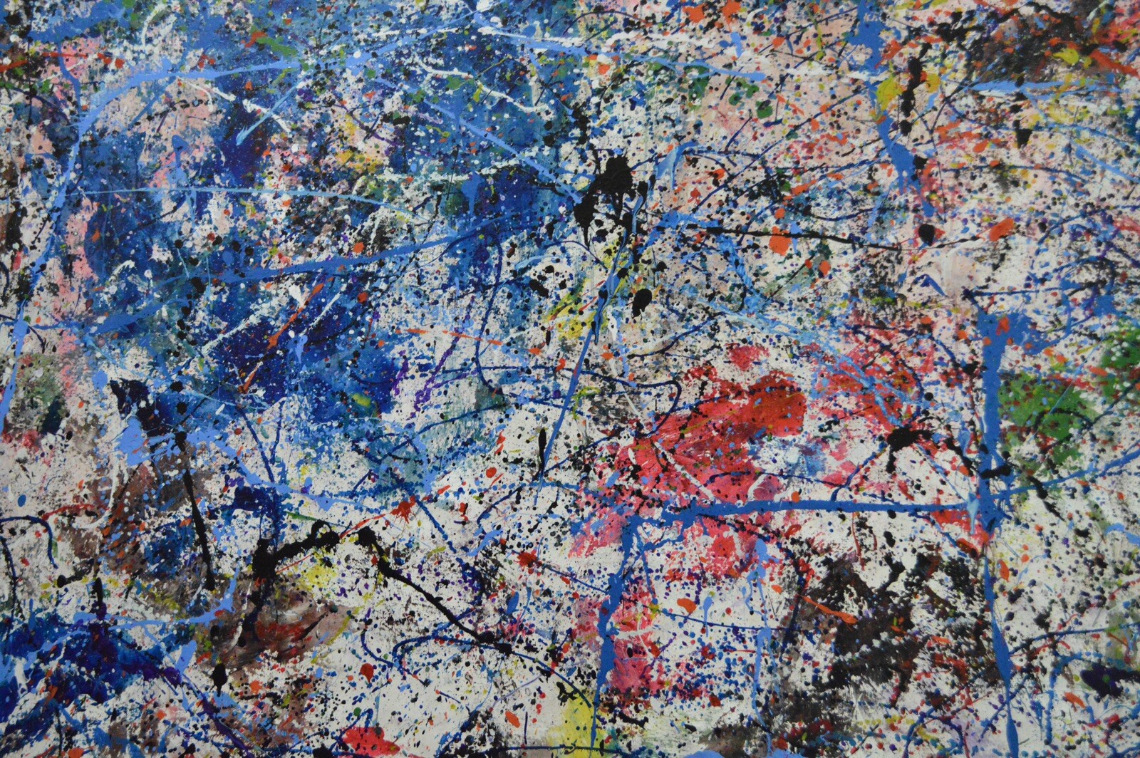 Jackson Pollock style Professional Painting 84”X62” (7 Foot) Abstract Modern XL