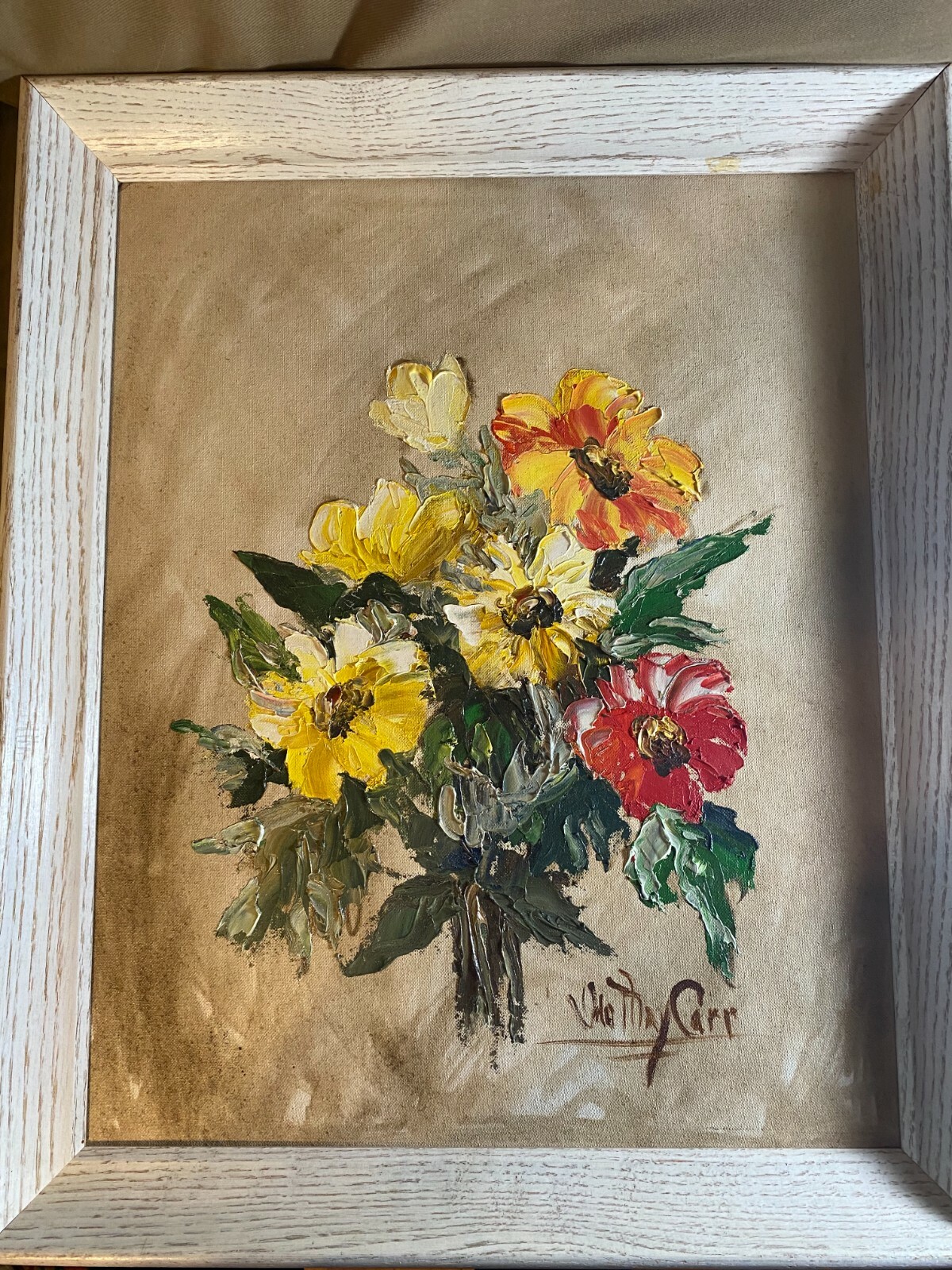 Ida May Carr «Still Life With Bouquet Of Flowers» – Oil Painting – Signed/Framed