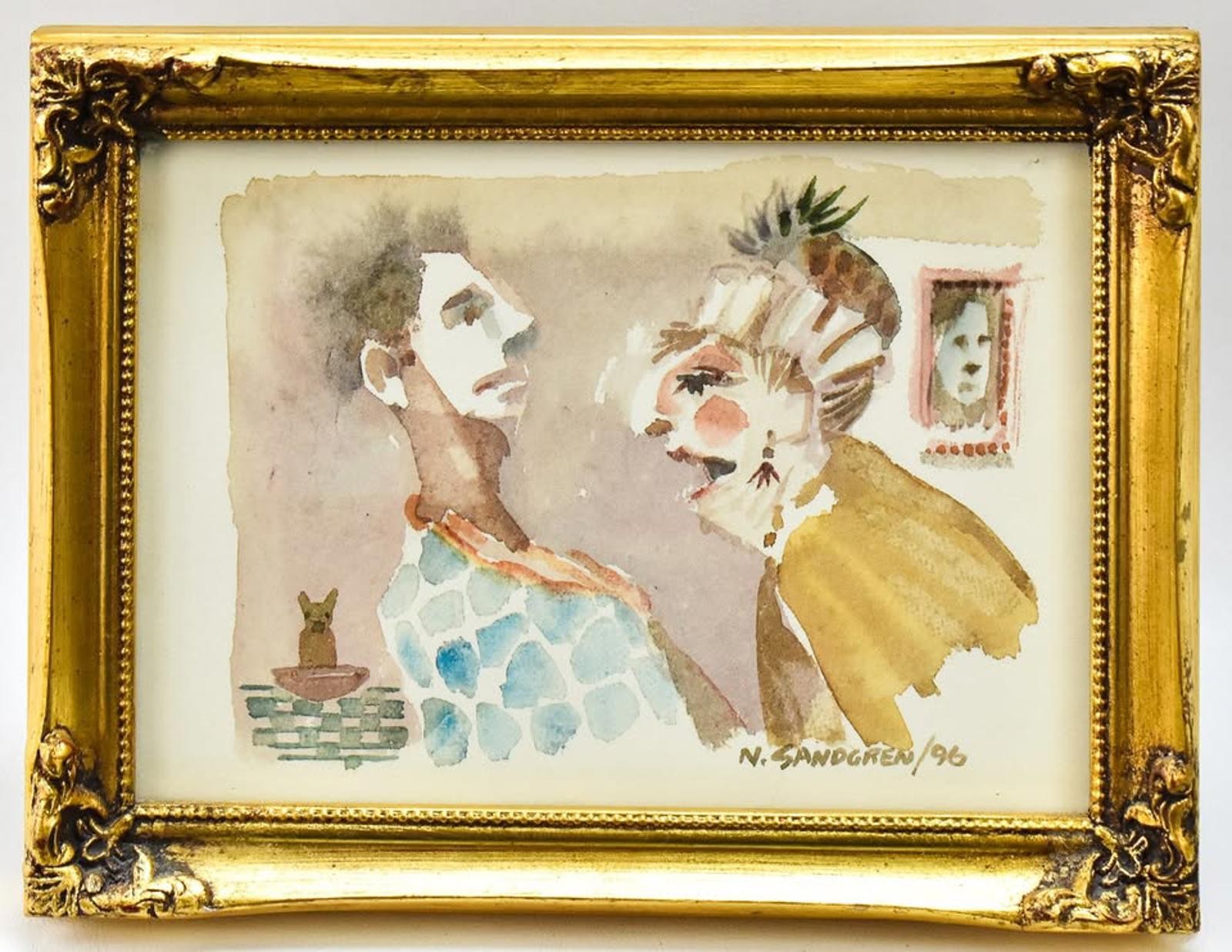 1996 Original Watercolor by Nelson Sandgren (signed)