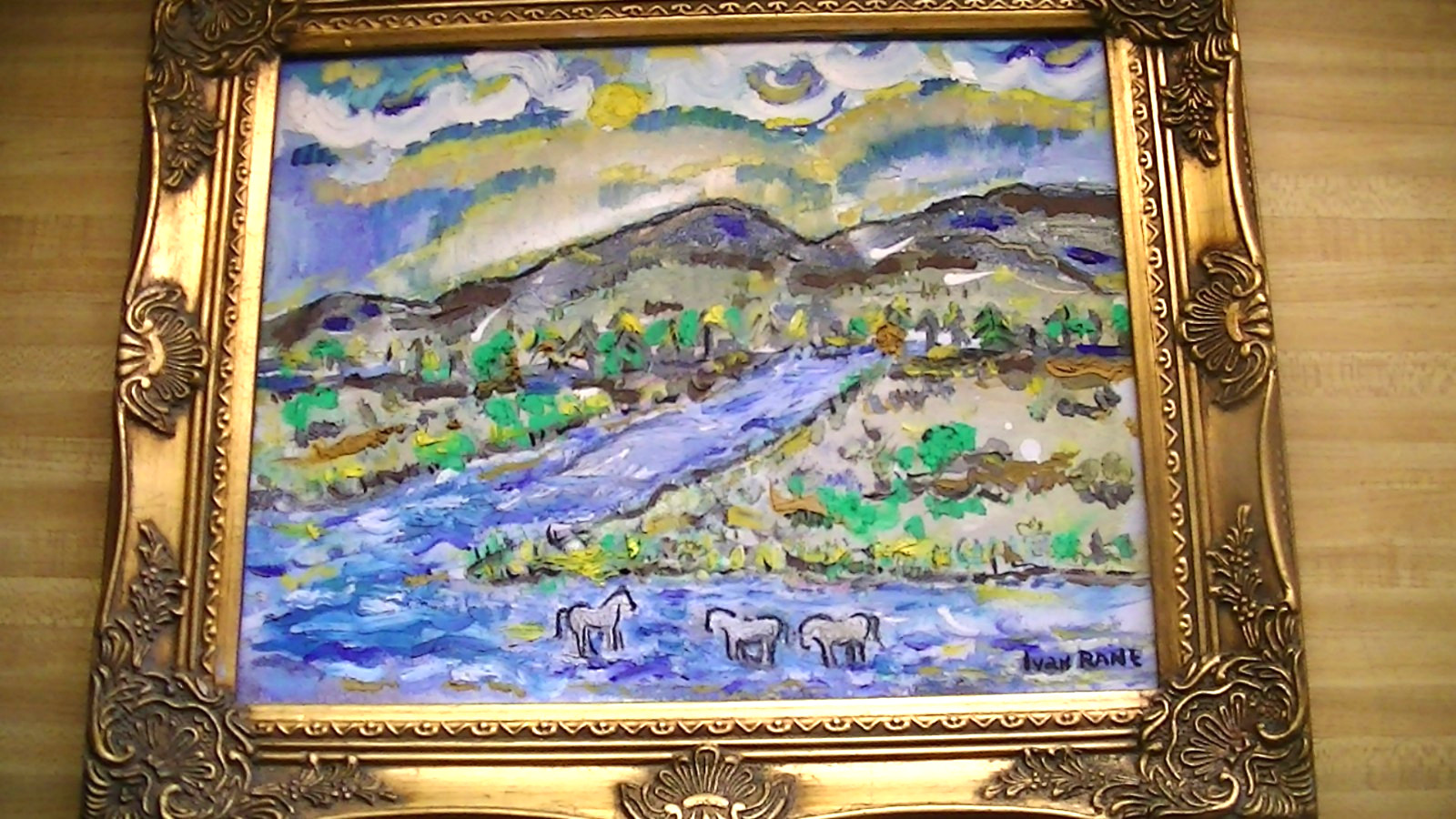 Ivan Rane 2026 Painting «Pecos River New Mexico Horses» 11″x14″ oil on masonite