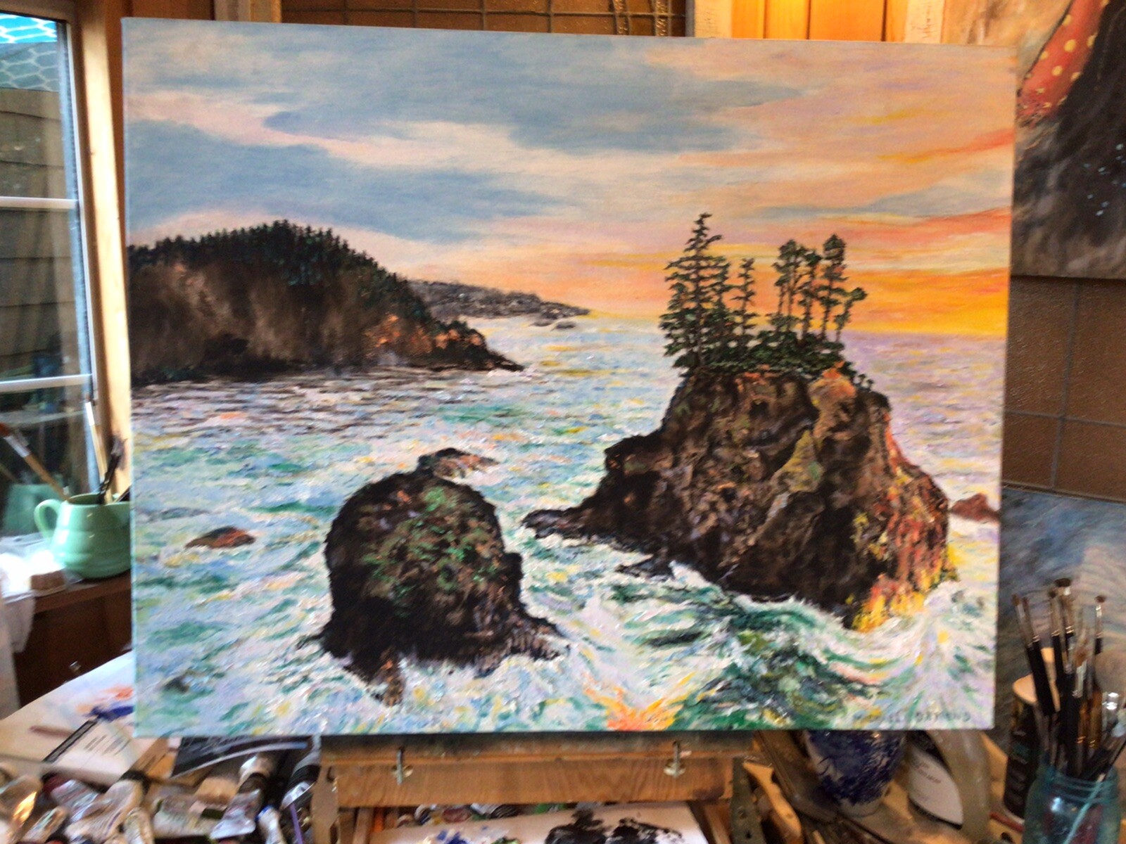 Ocean scene Oregon coast line