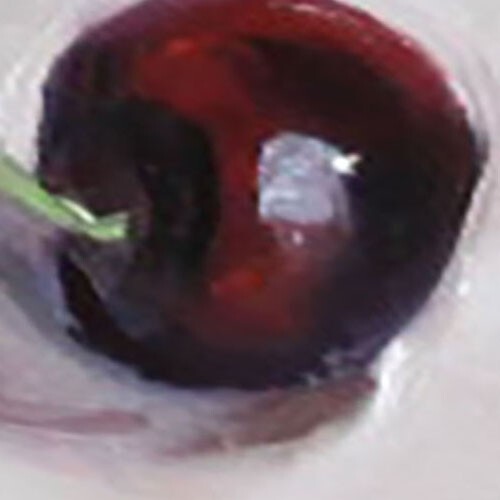 KITCHEN still life cherries Oil painting UKRAINE 8X10 Demenko Natalia