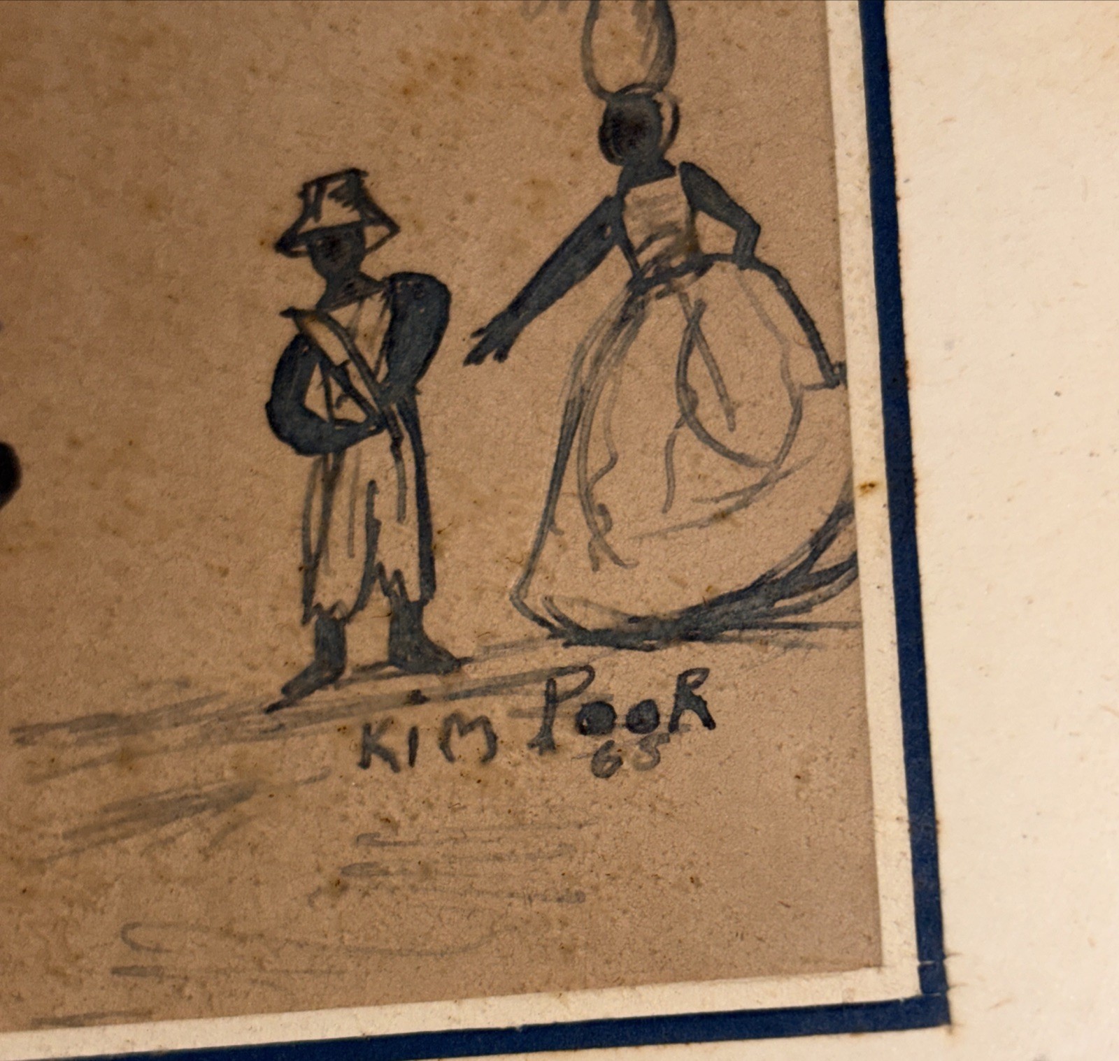 2 Signed Kim Poor Original Artworks Dated 1965 & 1987 Brazilian Works