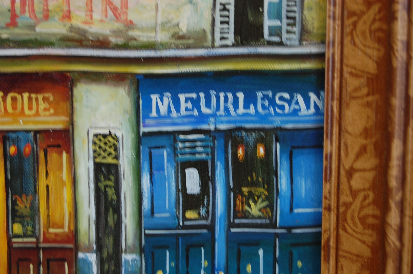 Vtg 80 Original Signed Mariel Chapot French Paris Street Scene Oil Painting 10X8