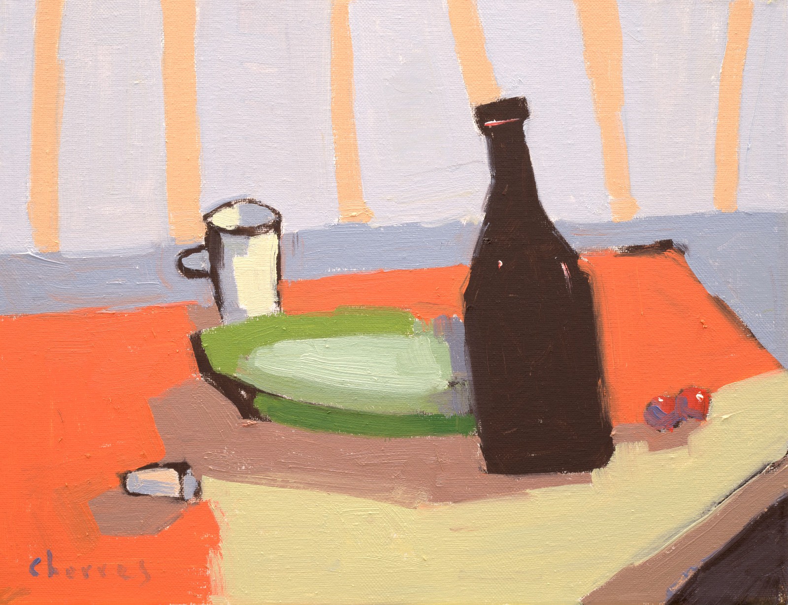 Still Life Modern Original Oil Painting Unique Semi Abstract Signed Canvas 11×14