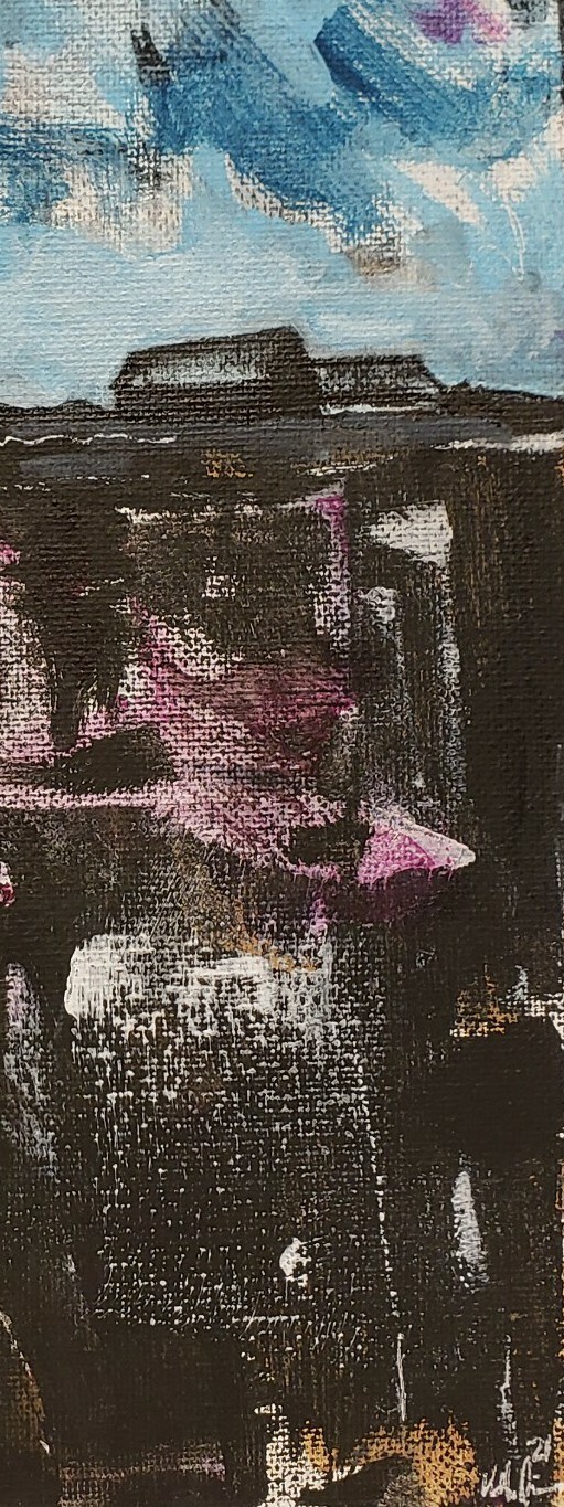 No.410 Original Modern Minimal Contemporary Landscape Painting By K.A.Davis