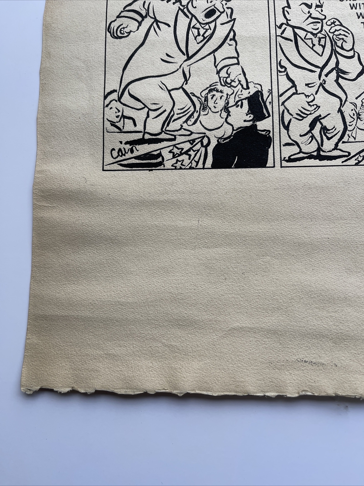 JO CAIN PAINTING DRAWING ILLUSTRATION NEW YORK TIMES NYC ORIGINAL POLITICAL RARE