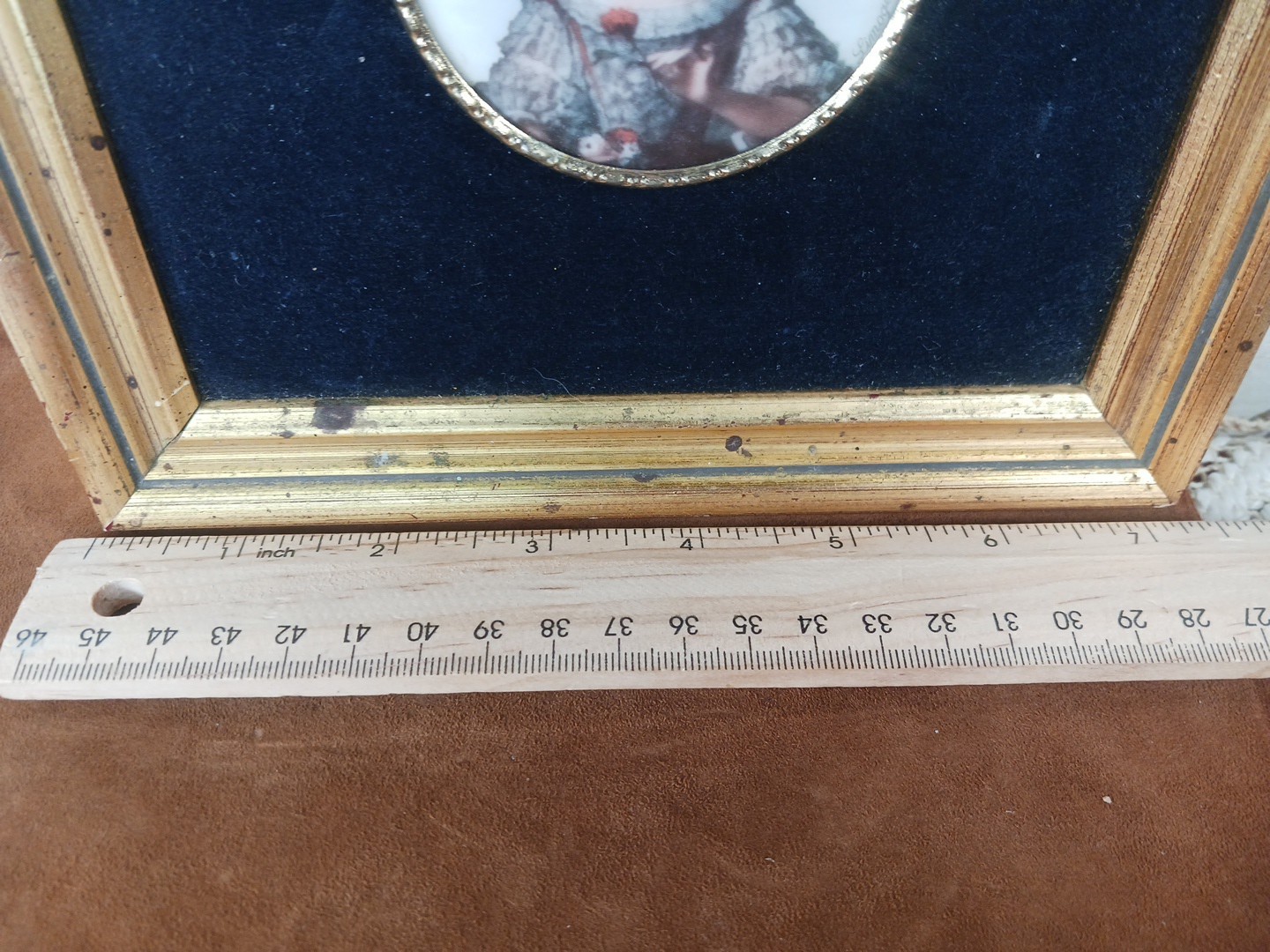 Miniature Painting Cameo Signed Limoges Coffee Tompson Co English Cottage
