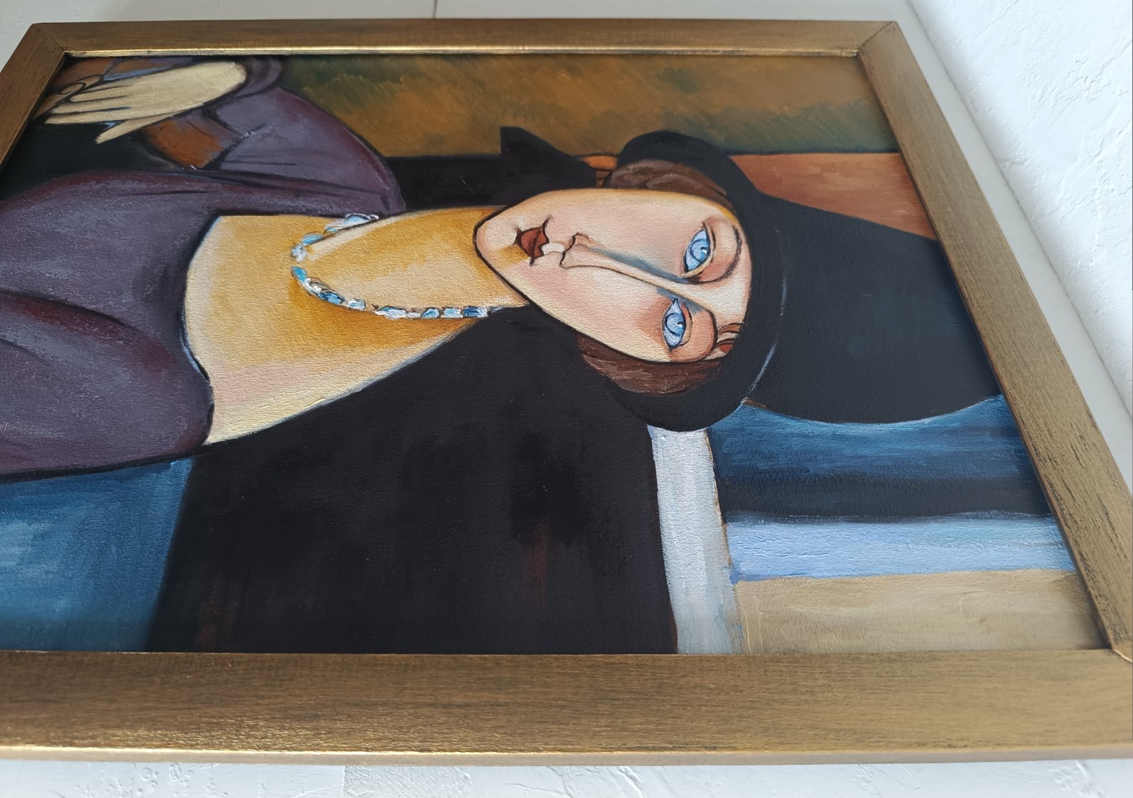Jeanne Hebuterne Modigliani reproduction handmade oil painting 11.8×15.7 in