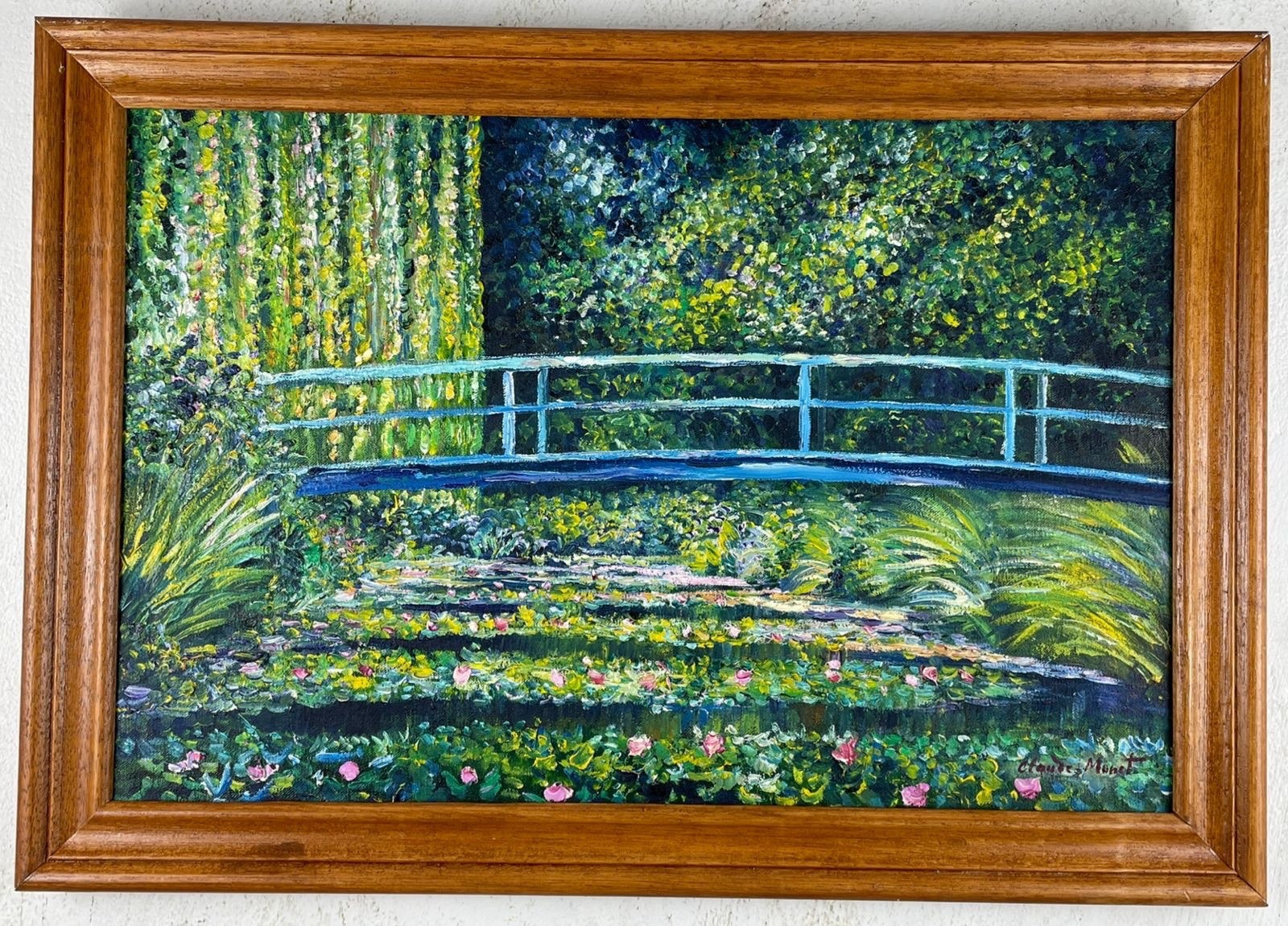 Claude Monet (Handmade) Oil On Canvas Painting signed and stamped
