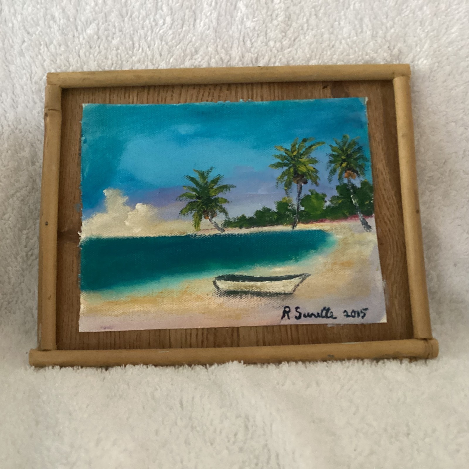 Key West Art By Bob Surette. Boat on Beach #028