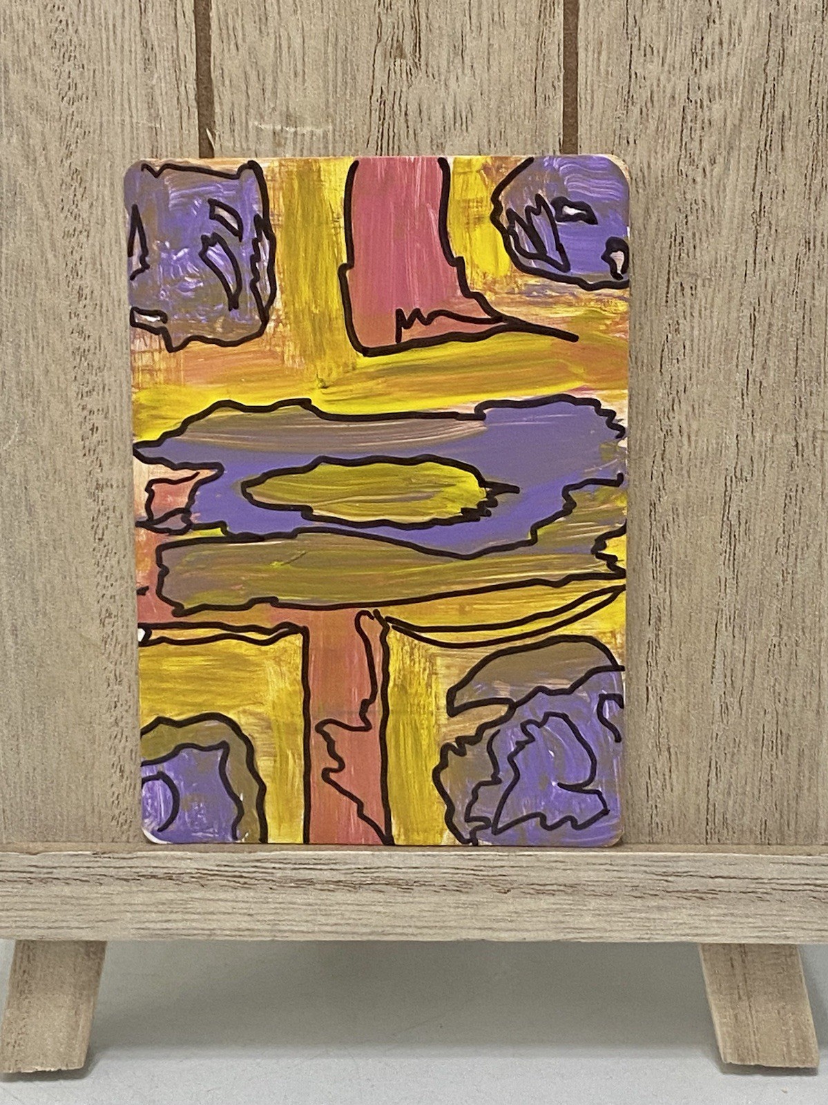 Original Abstract ACEO Art Card