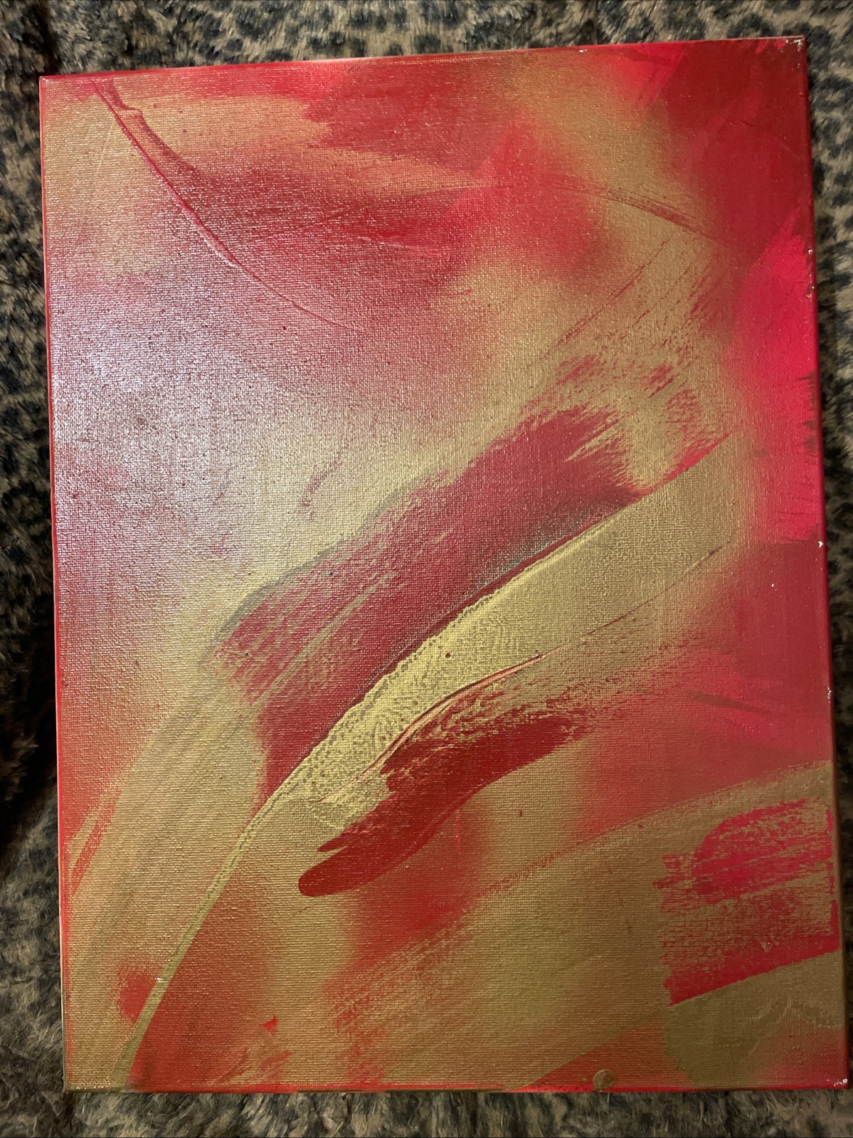 Study Of Series In Red Acrylic paint On Canvas 12X16