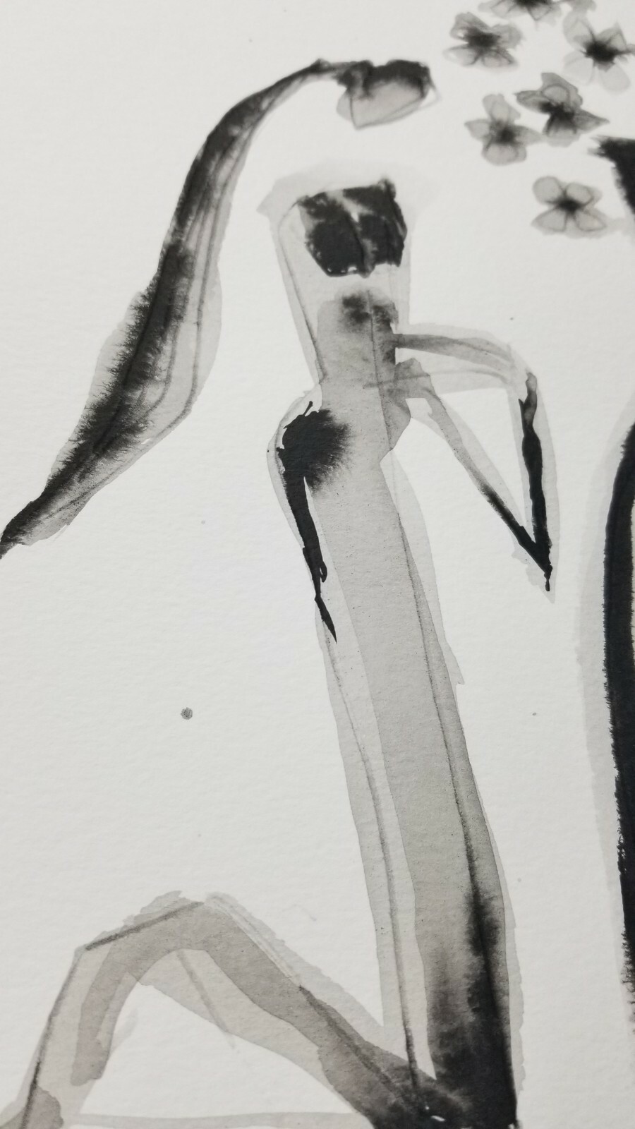 India ink. Surrealism abstract. Modern Impressionism Original by Hamsa Garcia.