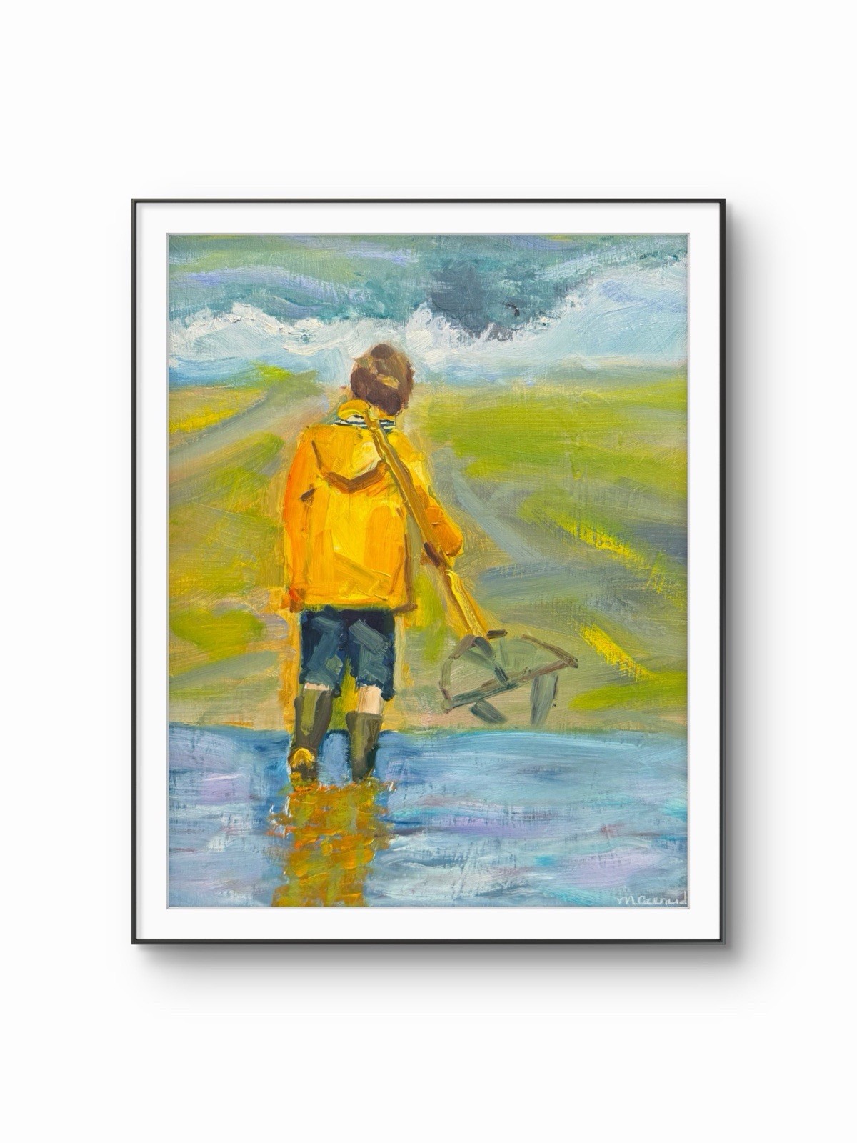 GERARD 11X14 IN-Abstract Expressionist Original Oil Painting Figures