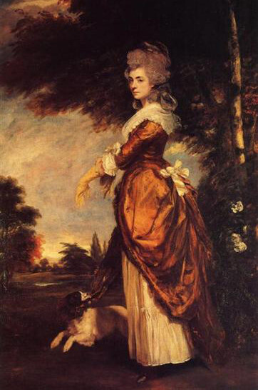 stunning oil painting handpainted on canvas-a lady with a dog