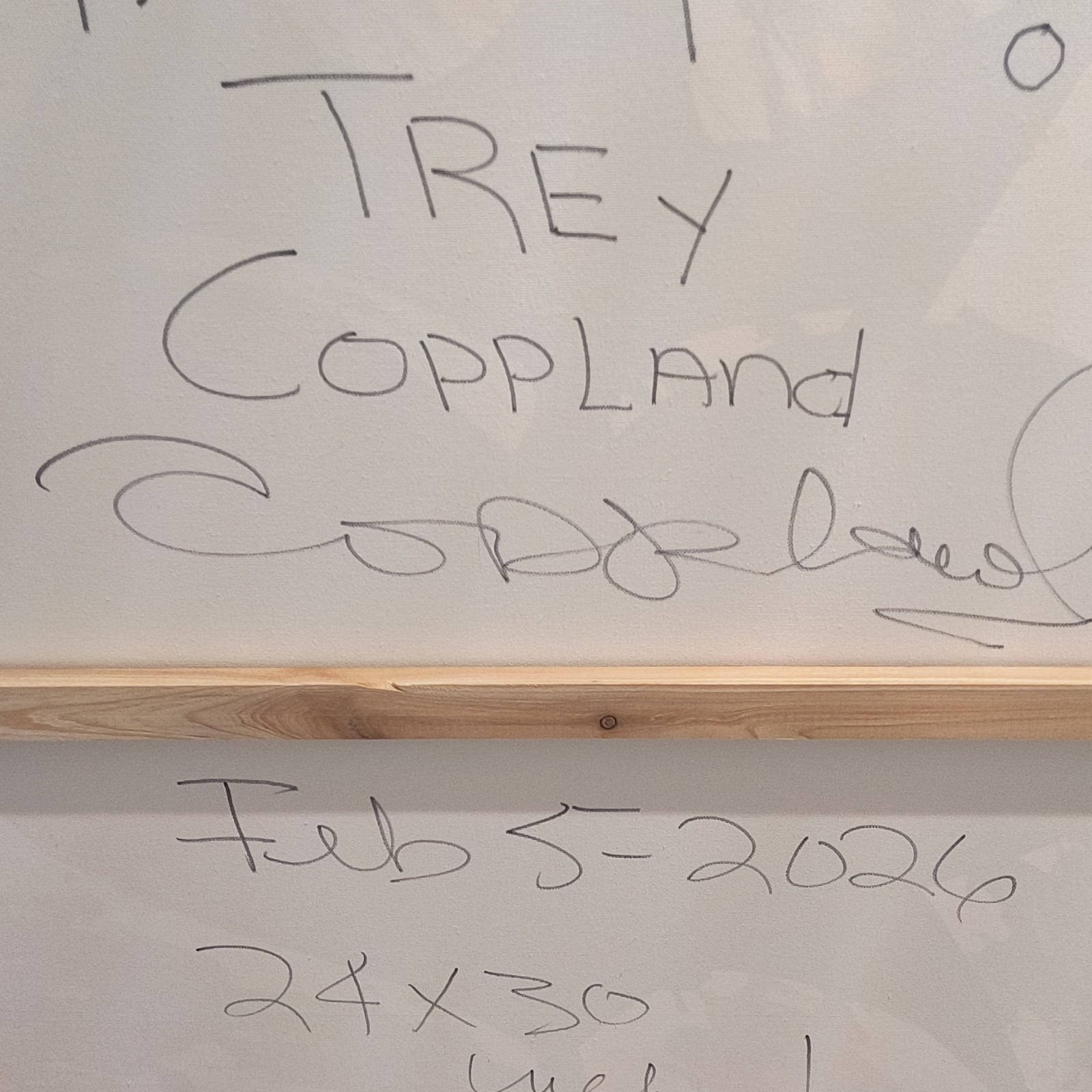 Trey Coppland, Cry 4 Me! Abstract Acrylic Painting, 24+30 in, 2026, Signed