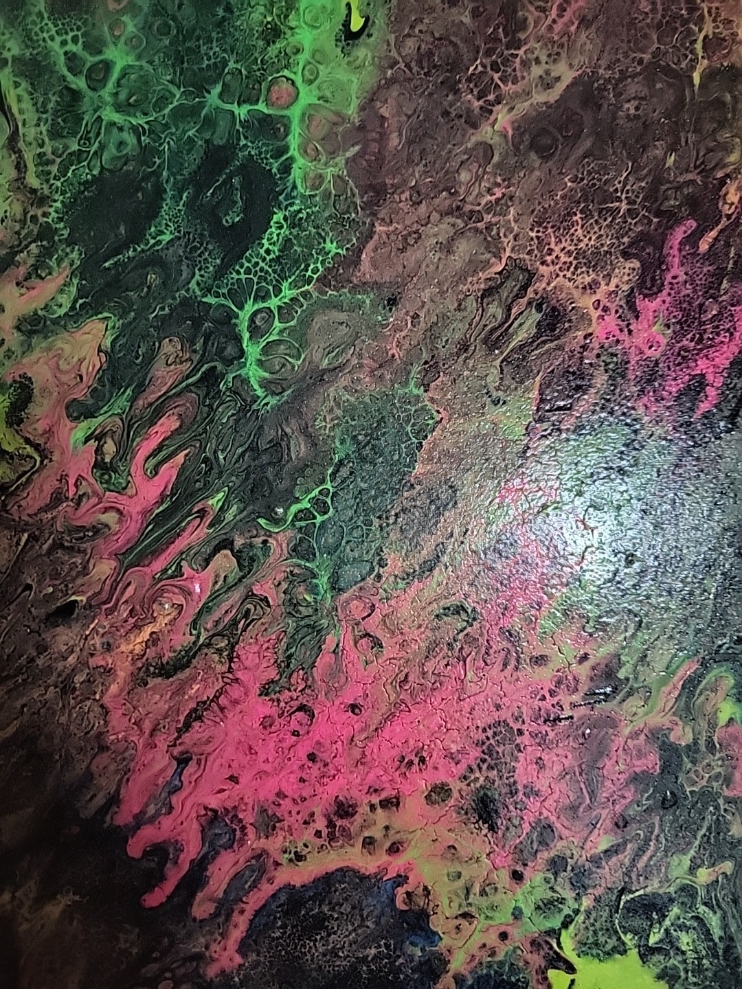 Expressionism Original Modern Abstract Acrylic Pour Painting Canvas 12×16