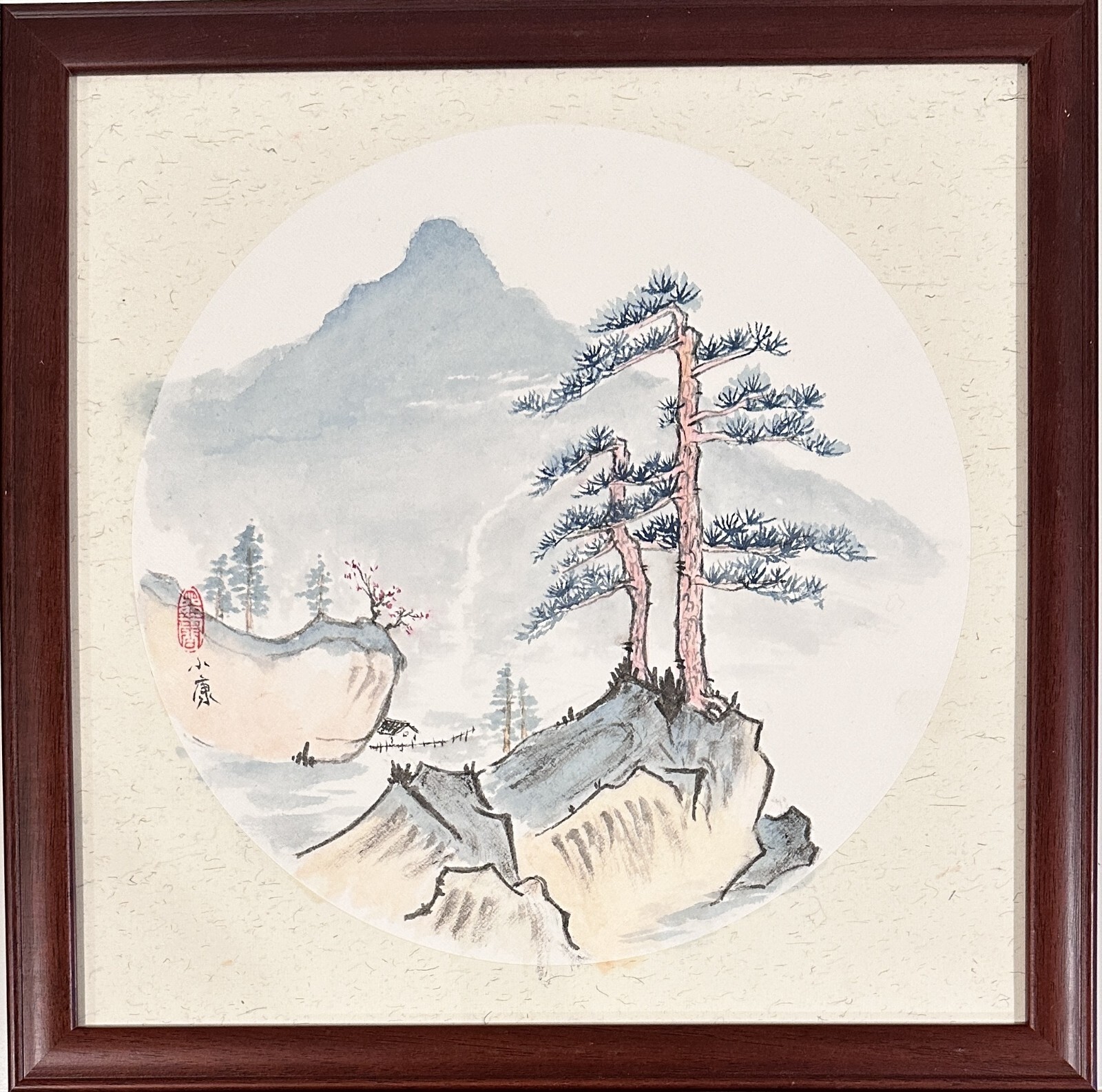 Hand-painted Chinese ink painting – Jinsong《劲松》14X14in