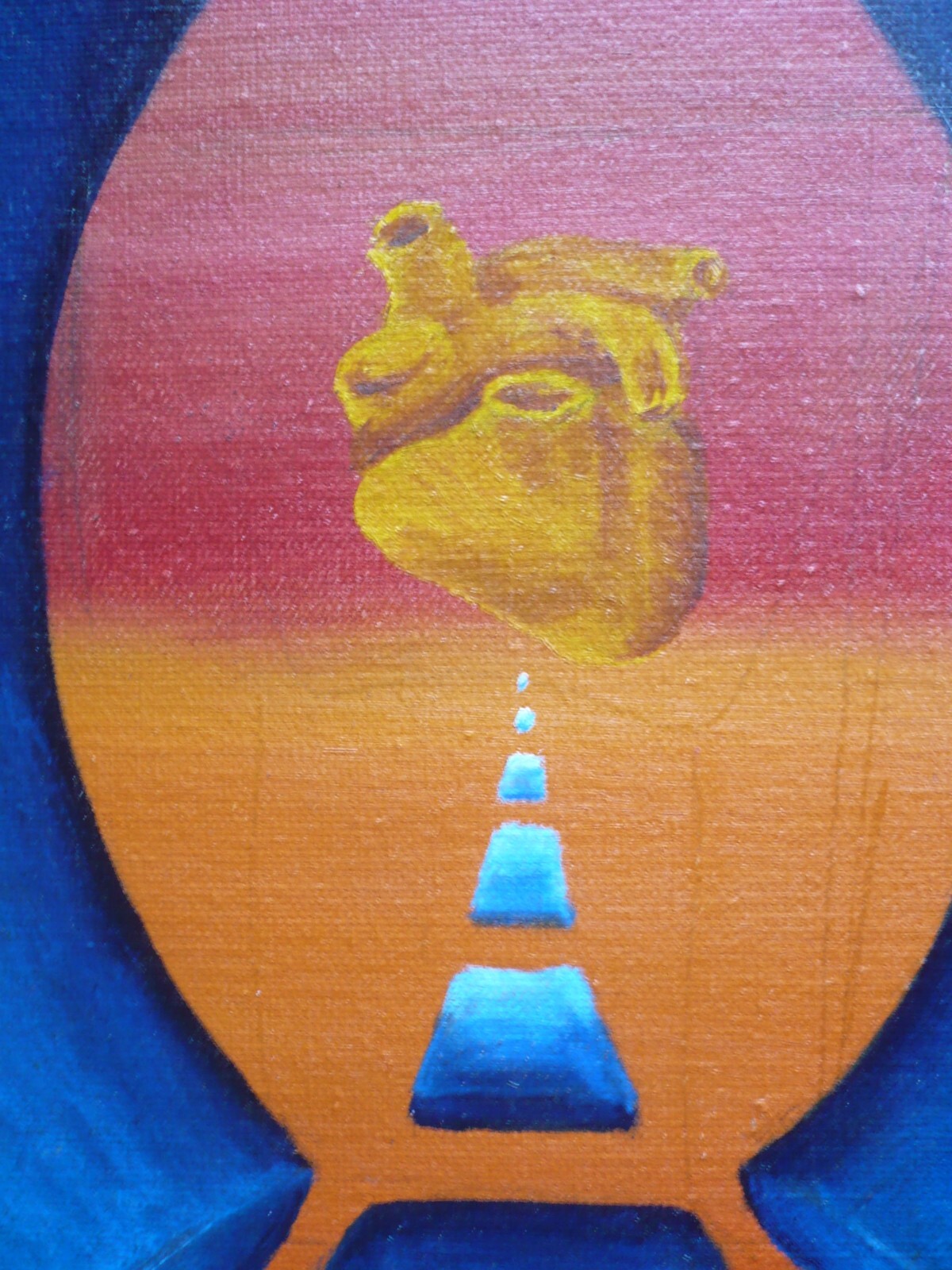 RYDER, 1971 ABSTRACTION ABSTRACT EXPRESSIONIST VINTAGE OLD OIL PAINTING SURREAL