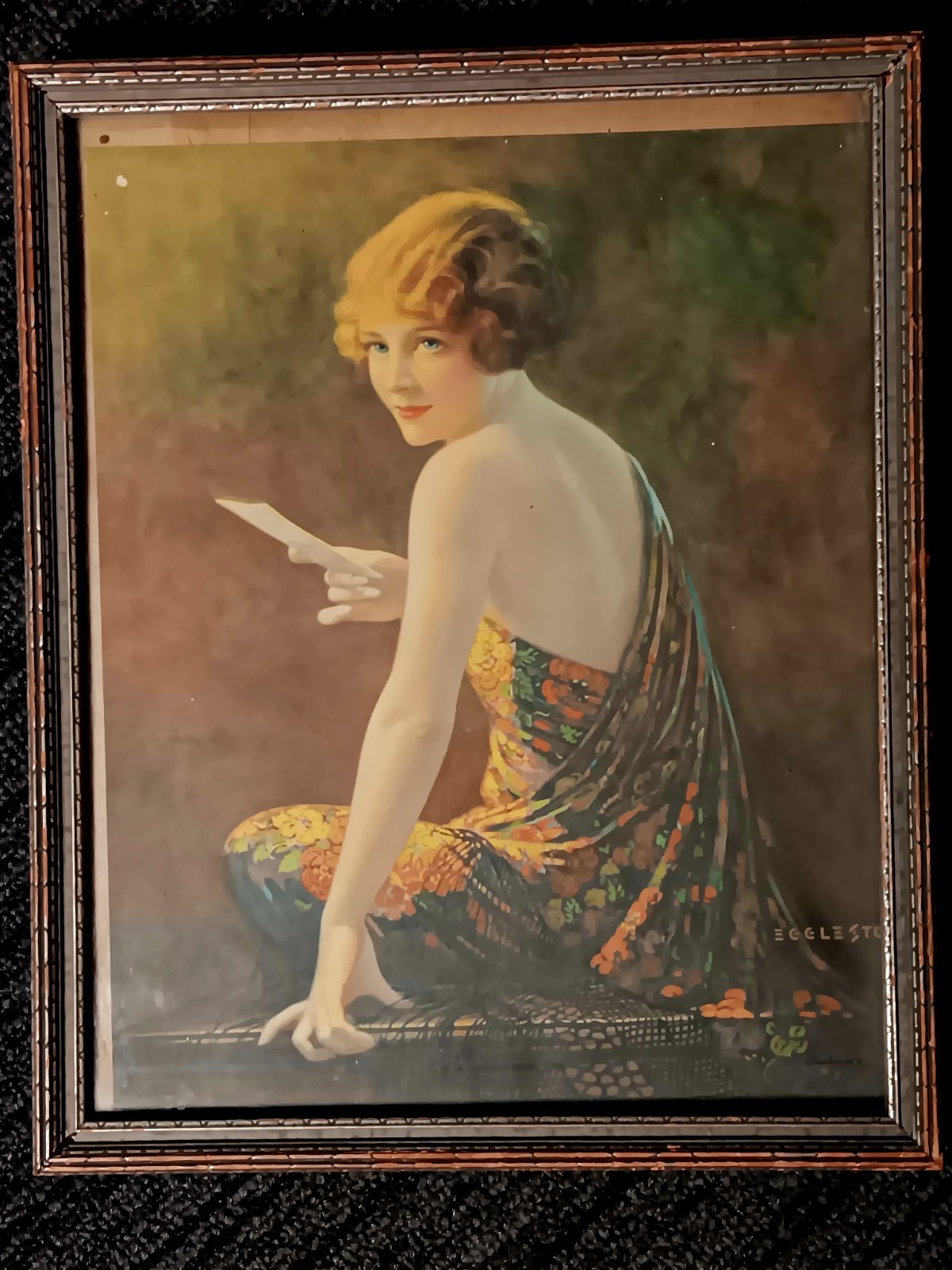 ORIGINAL Pinup «Wonderful One» Knapp CO NY, LYTHOGRAPH By Artist Eggleston 1927