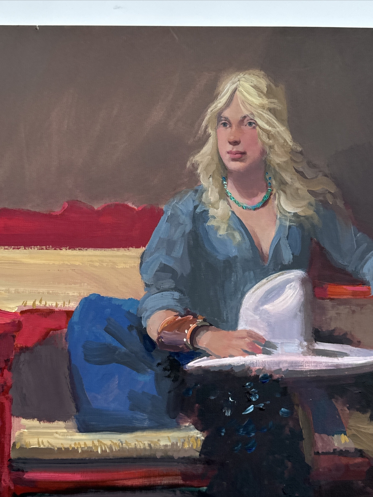 DONALD PUTT PUTNAM PAINTING WOMAN PRETTY FEMALE MODEL WESTERN LISTED FAMOUS ART