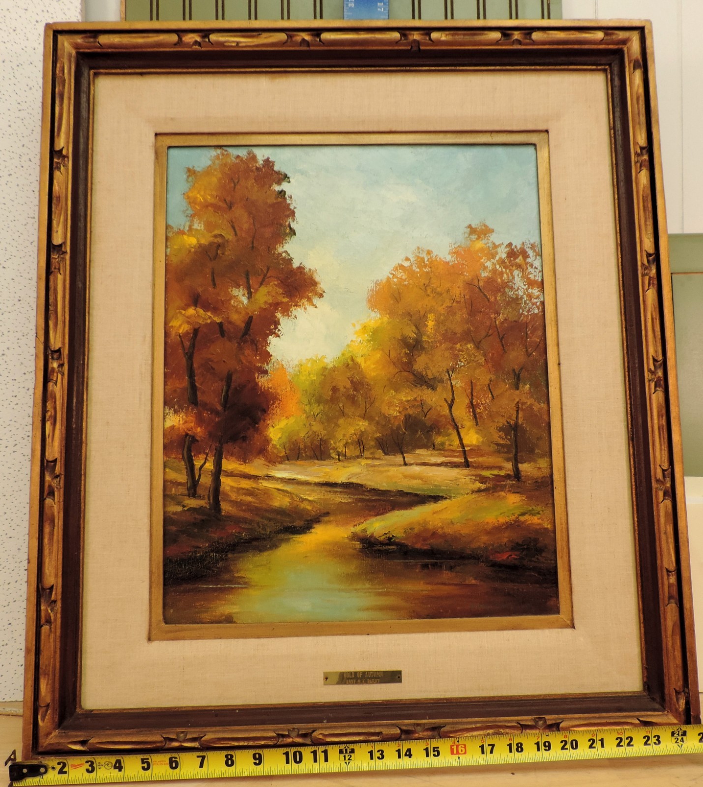 ANNY MK BAILEY Original Oil Painting Landscape MC «GOLD OF AUTUMN» Vintage