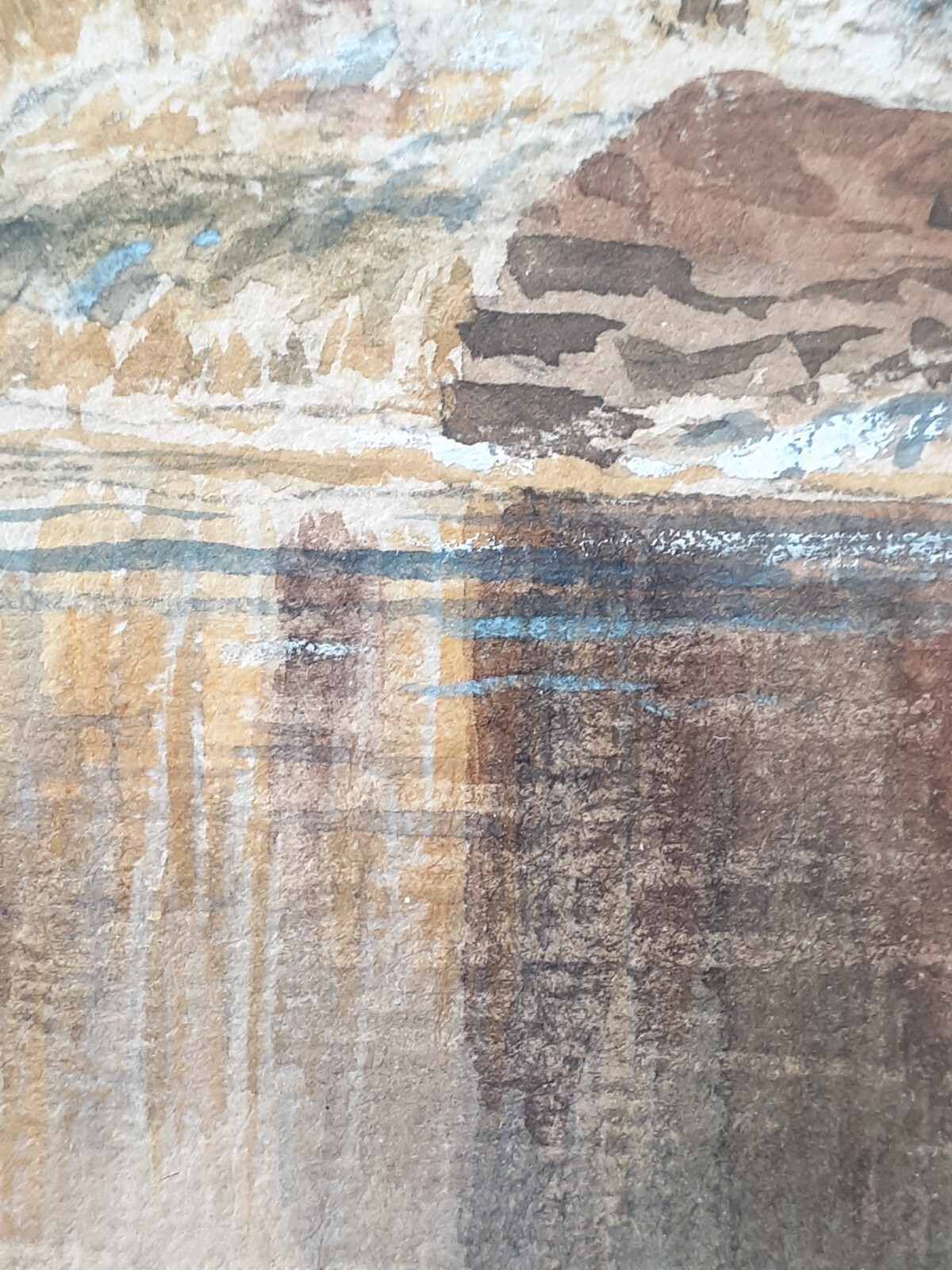 Original Philip Mitchell watercolor 1868, 20.5 by 13.5 inches