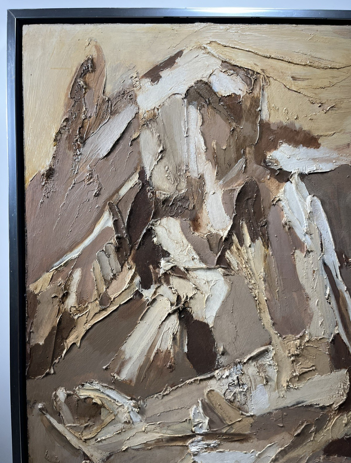 KLEIN ABSTRACT EXPRESSIONIST MID CENTURY MODERN MCM MODERNISM VINTAGE PAINTING