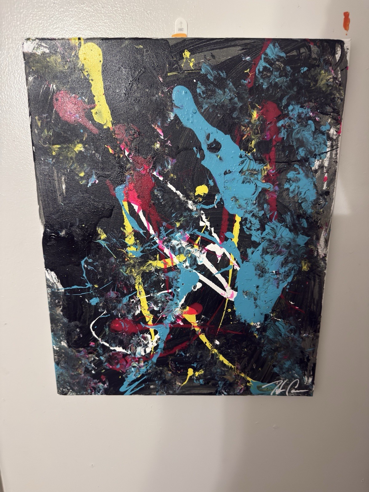 Rare beautiful Abstract Art “tortured Soul” Painting 1/1 Original Vintage