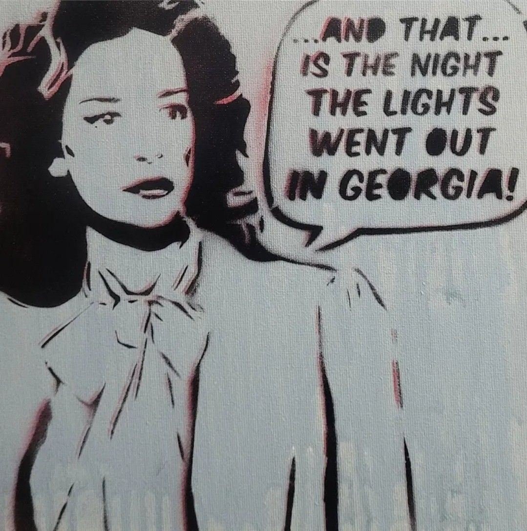 Designing Women Art, Julia Sugarbaker painting, graffiti art