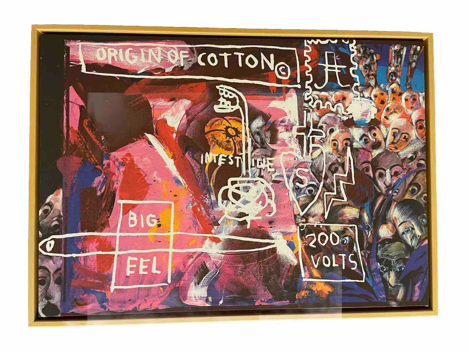 Jean-Michel Basquiat «The Origin of Cotton “Reproduction On Canvas Framed