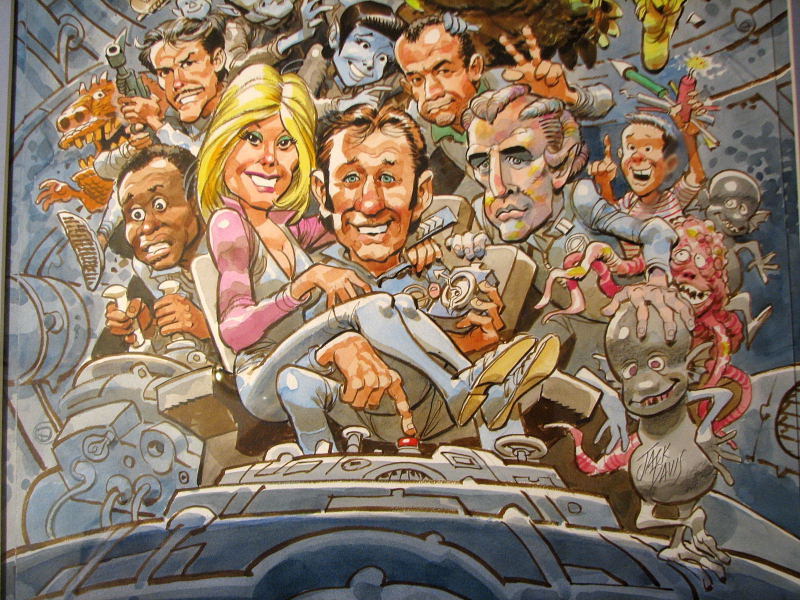 Jack Davis ORIGINAL WATER COLOR PAINTING – GALAXY QUEST CREW & CHARACTERS