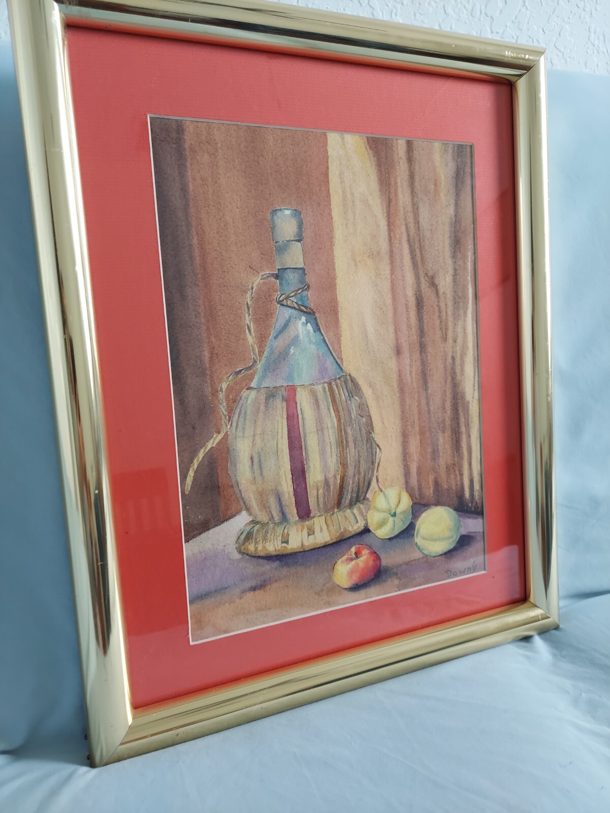 Jane Downs Carter Original Watercolor Still Life Signed Framed Painting 16″×20″H