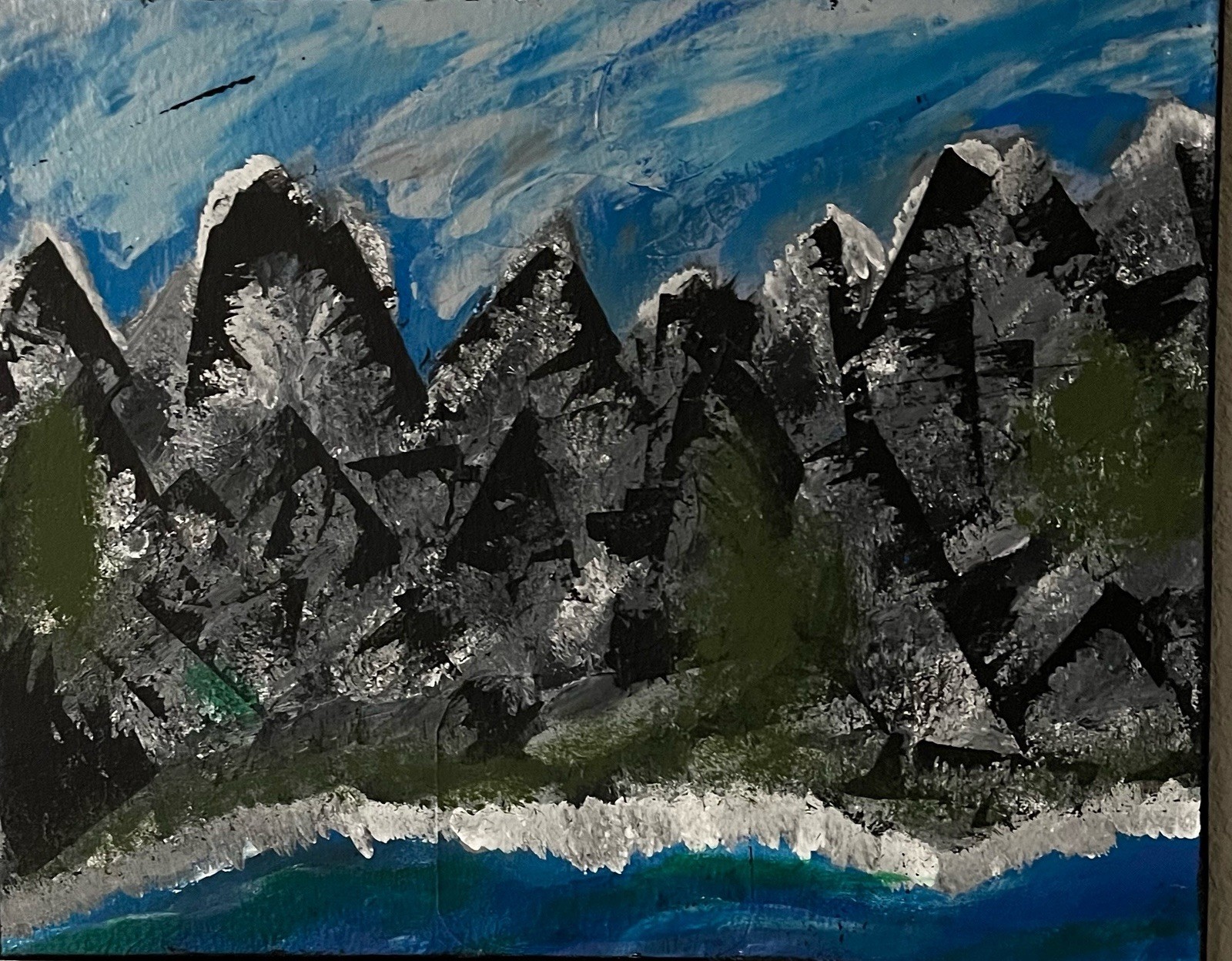 Beautiful framed 16 x 20 acrylic painting on canvas by original artist