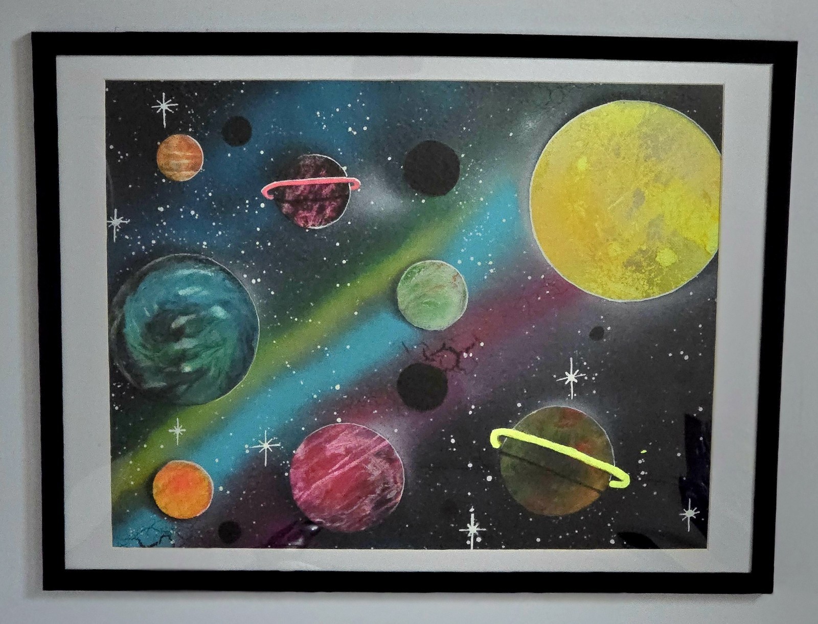 12.5″ X 16.5 » Original Painting, A Planetary System