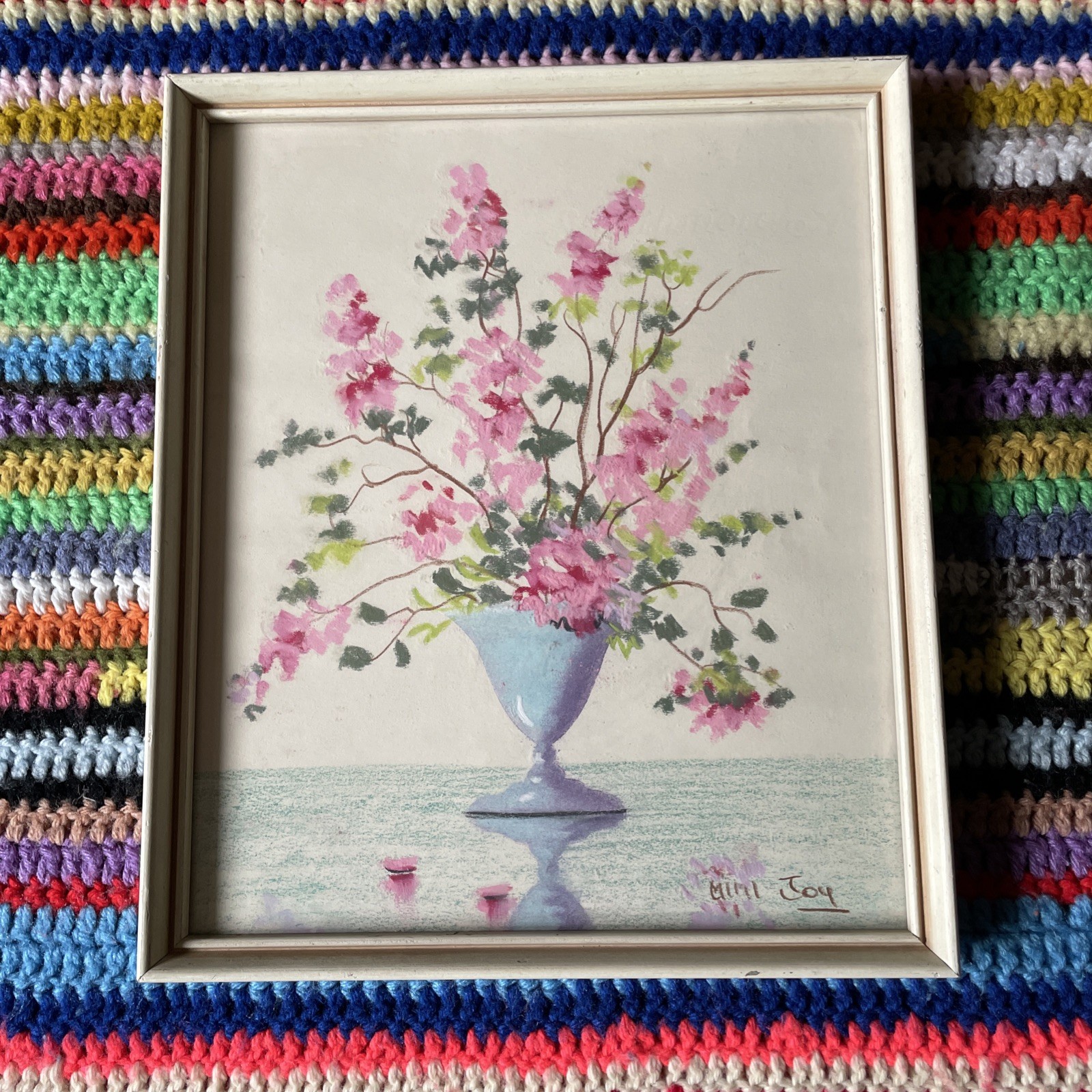 2 Mimi Joy Original Pastels Mabel C. Heyde – Vintage Original Frames 12.5 x 10.5