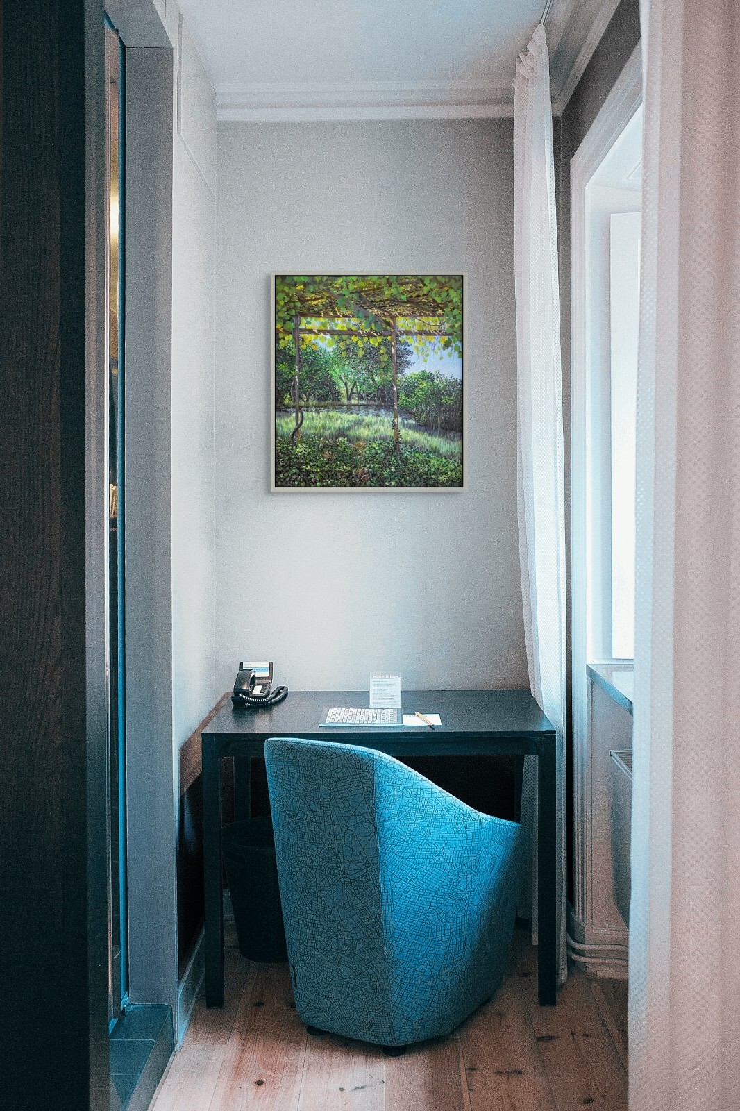 Summer Freshness: Grape Arbor Wall Art–Great Housewarming Gift-Beautify Décor.