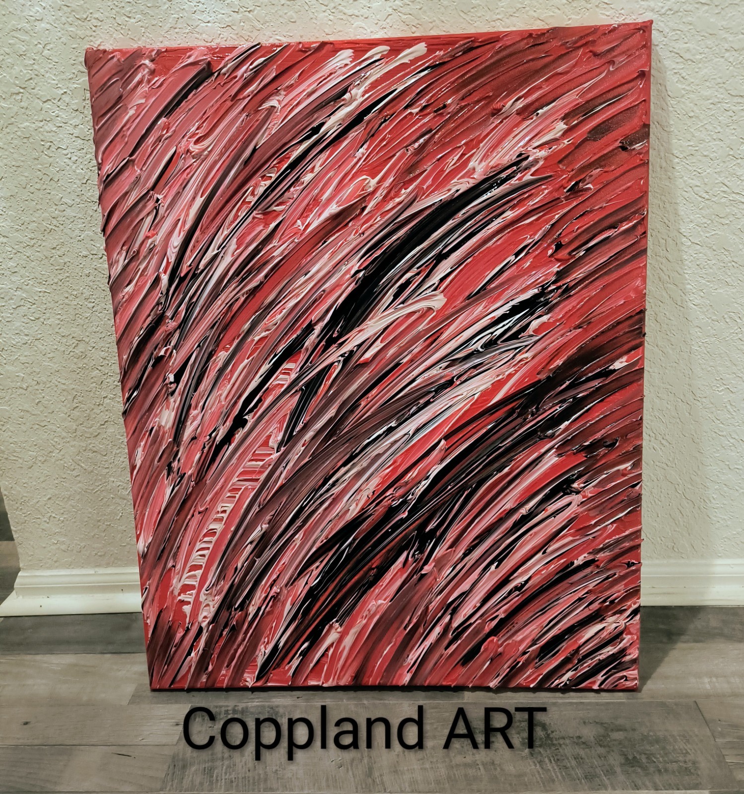 Trey Coppland, Tropical Night Abstract Acrylic, 24×30 in, 2026 Signed