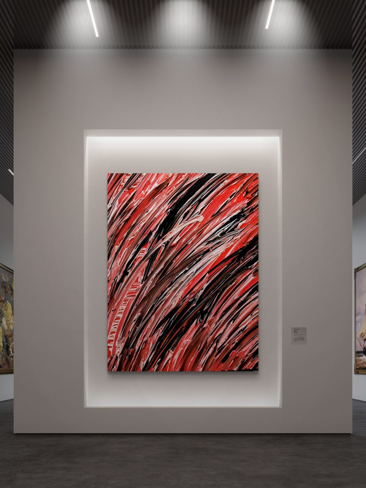 Trey Coppland, Tropical Night Abstract Acrylic, 24×30 in, 2026 Signed