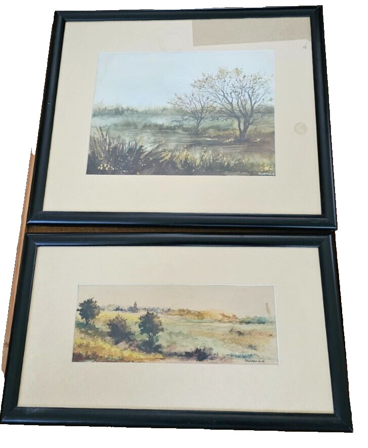 Youssef Sabouni يوسف صابوني Landscape watercolor Painting SYR Fine Art 12 x 9.5″