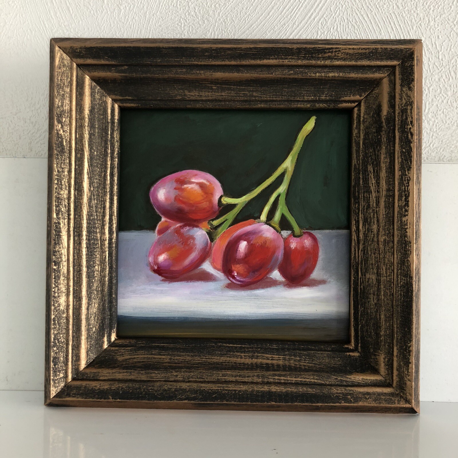 original oil paintingе, still life, Fine Art, bright painting, grapes